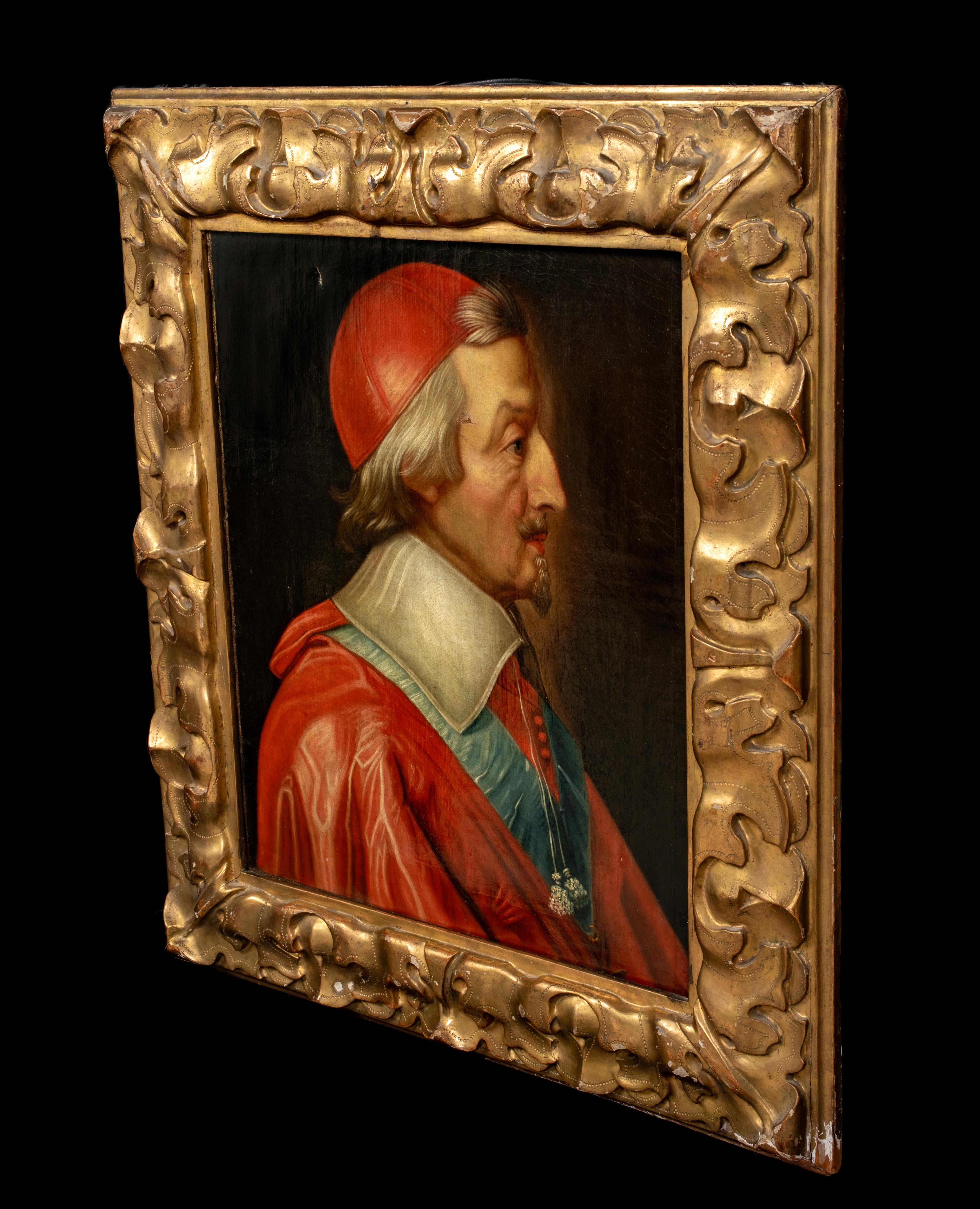 Portrait of Cardinal Richelieu (Armand Jean Duplessis de Richelieu) 17th Century For Sale 5