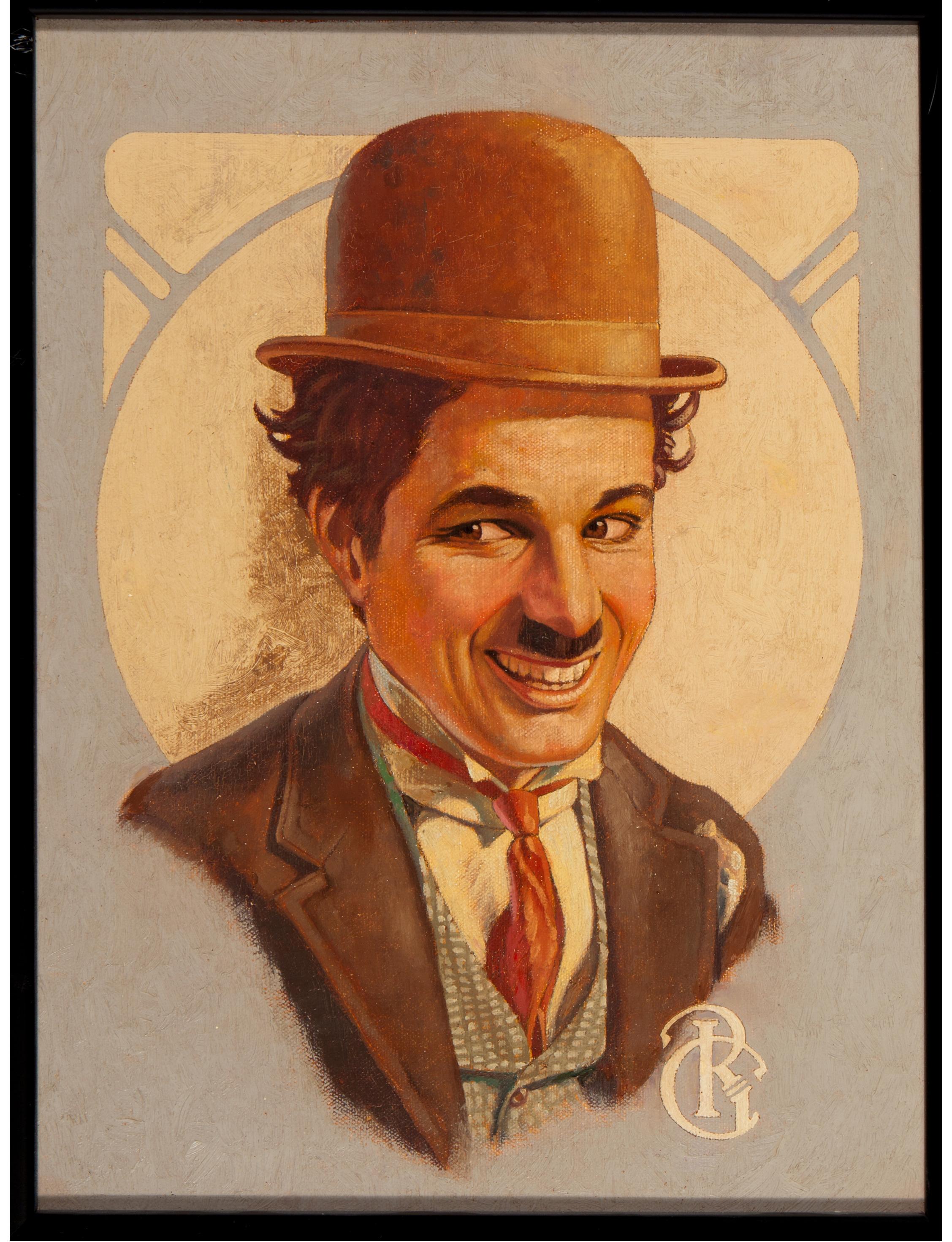 Portrait of Charlie Chaplin - Painting by Unknown