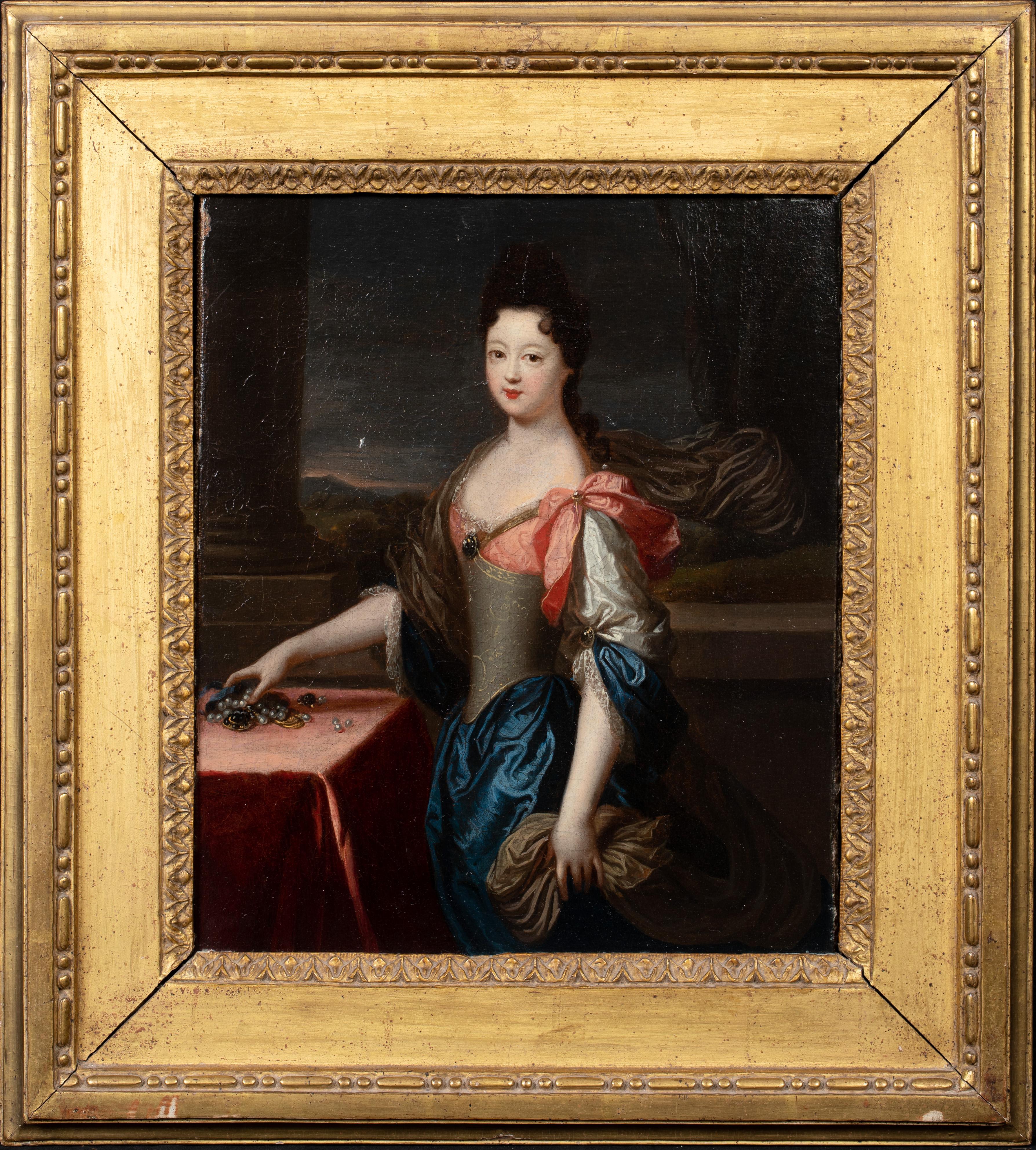Portrait Of Charlotte Aglae d'Orleans (1700-1761) Duchess of Modene - Painting by Unknown
