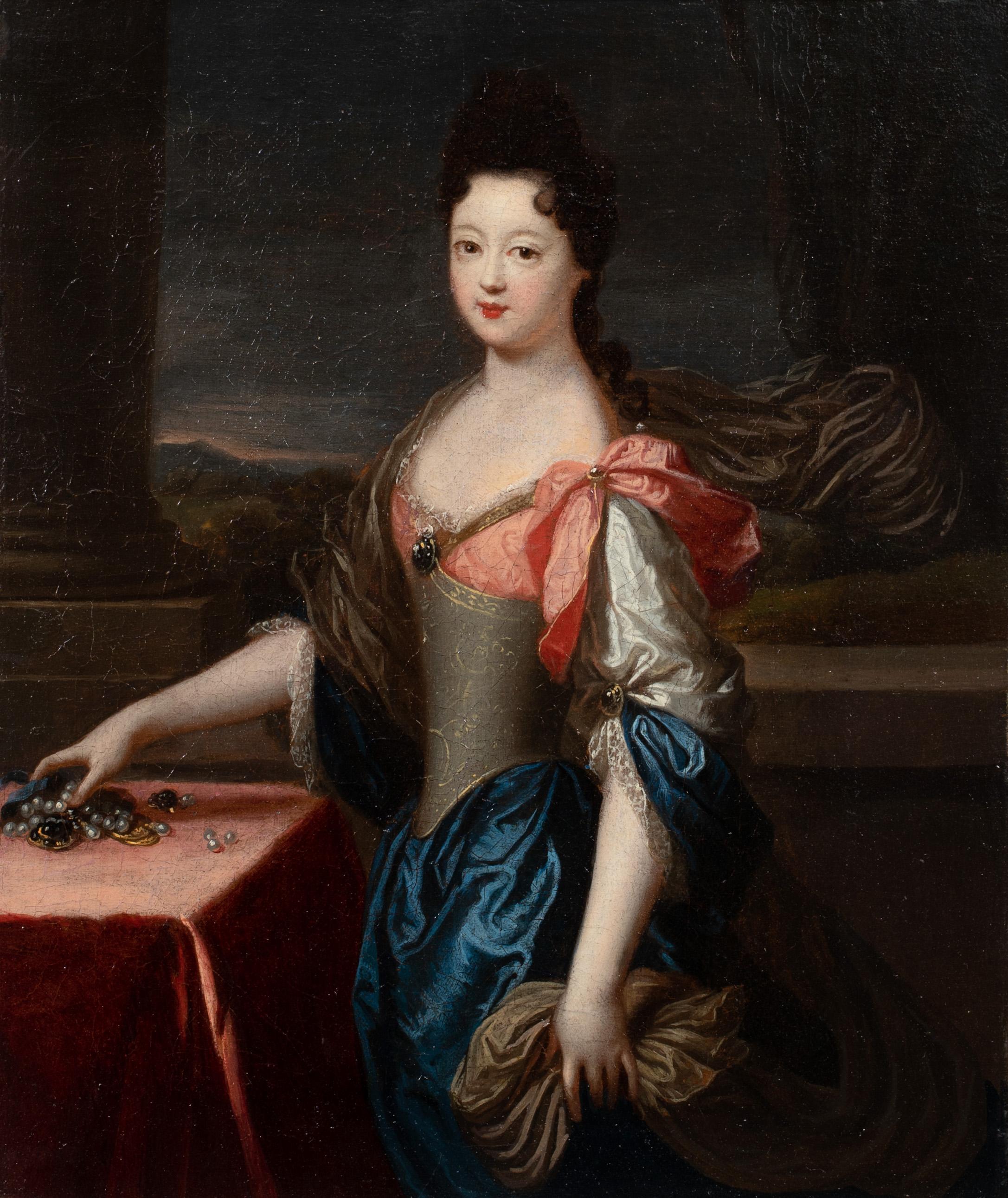 Unknown Portrait Painting - Portrait Of Charlotte Aglae d'Orleans (1700-1761) Duchess of Modene