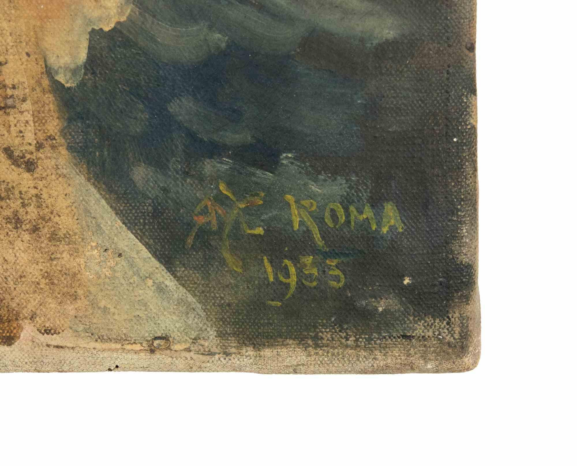 Ritratto di bambino - Pittura - 1933 - Painting Moderno di Unknown