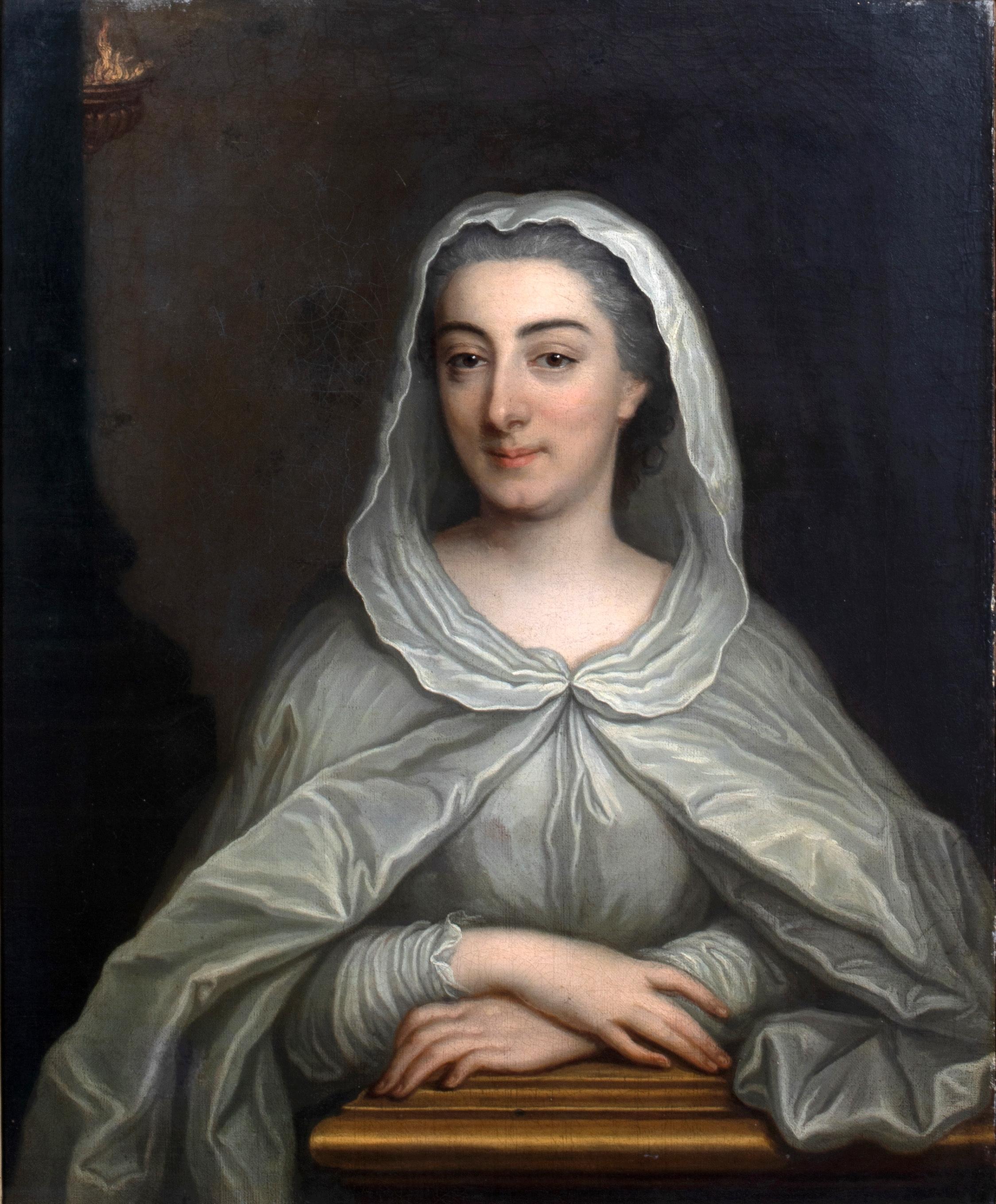 Unknown Portrait Painting – Porträt von CLAUDE-LOUISE DE LORY (1706-1742), 18. Jahrhundert