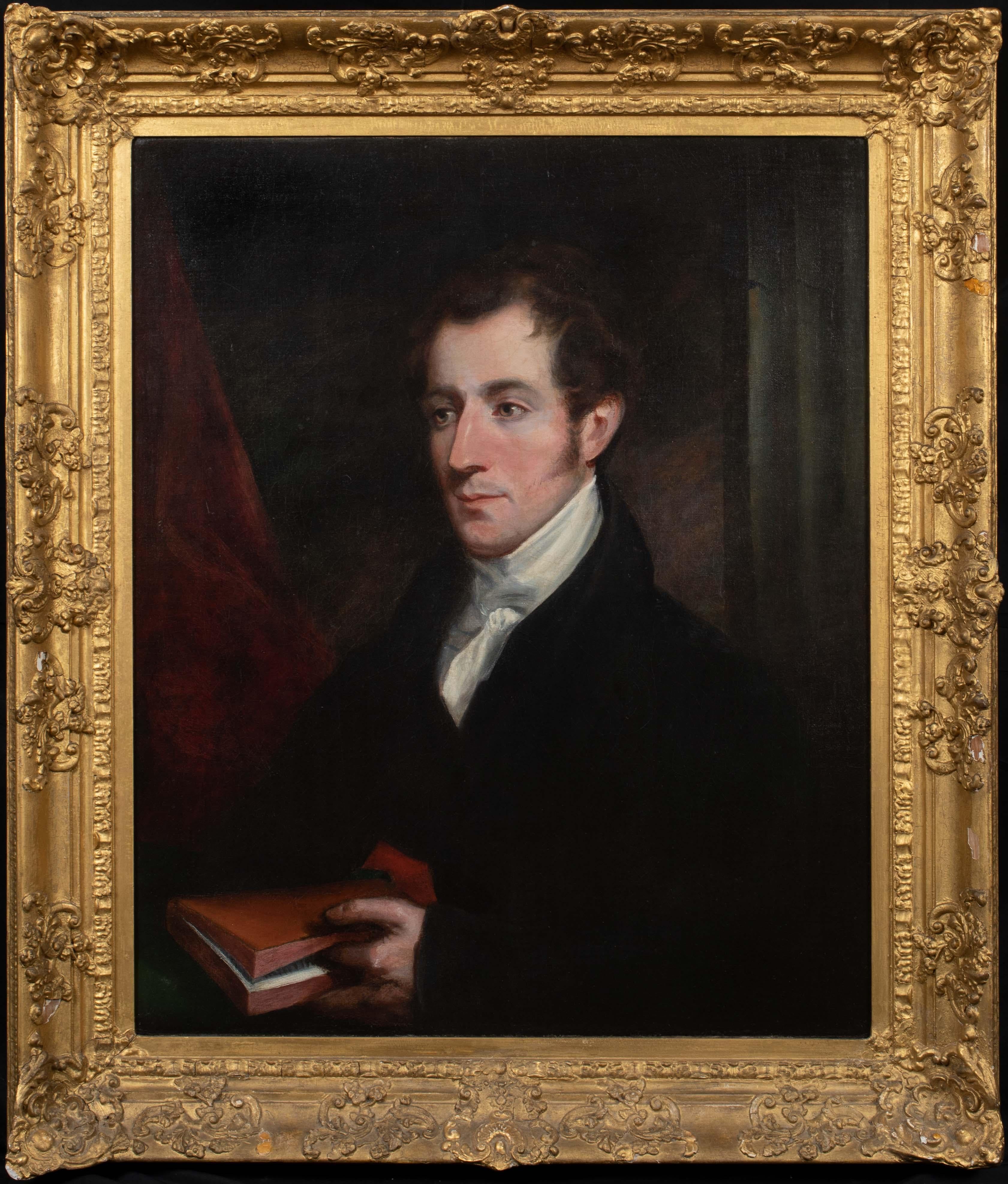 Portrait of Colonel Russell, early 19th Century  by James Saxon (fl. 1795-1828) - Painting by Unknown