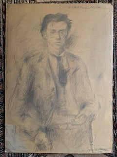 Porträt des Komponisten Gustav Mahler von Folco Chiti Battelli (Florenz, 1932-2011)