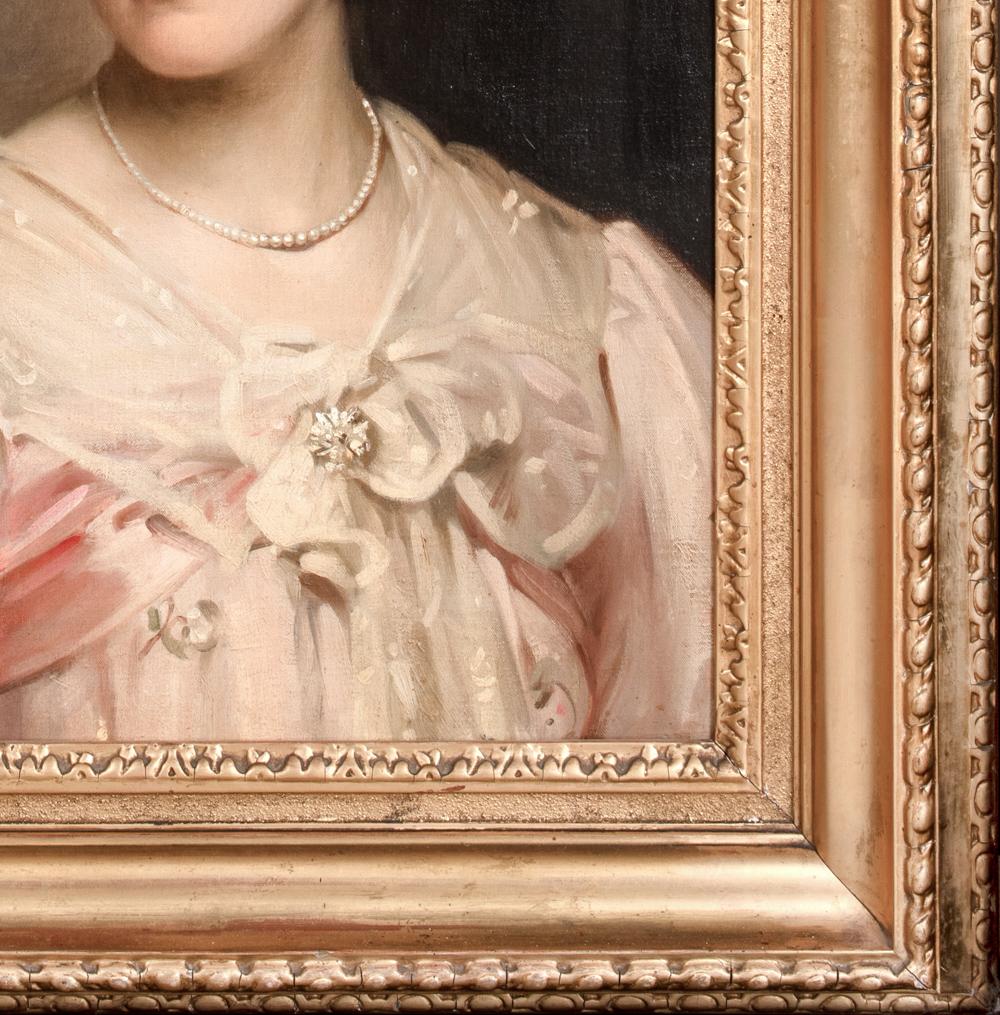 Portrait Of Constance Luckock, dated 1907  by Sir Samuel Henry William Llewellyn For Sale 1