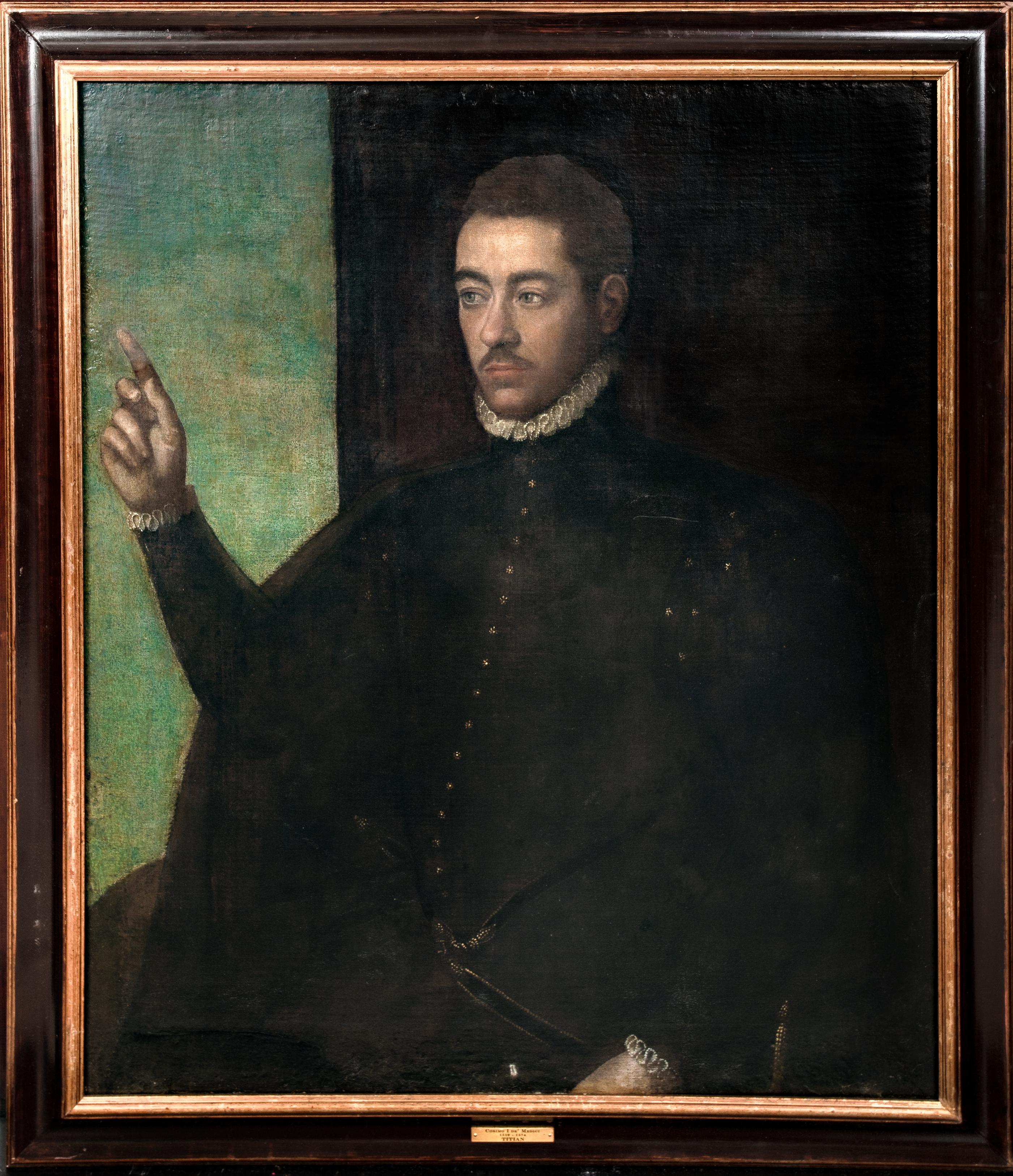 Unknown Portrait Painting - Portrait Of Cosimo I de' Medici (1519-1574) Grand Duke Of Tuscany TITIAN