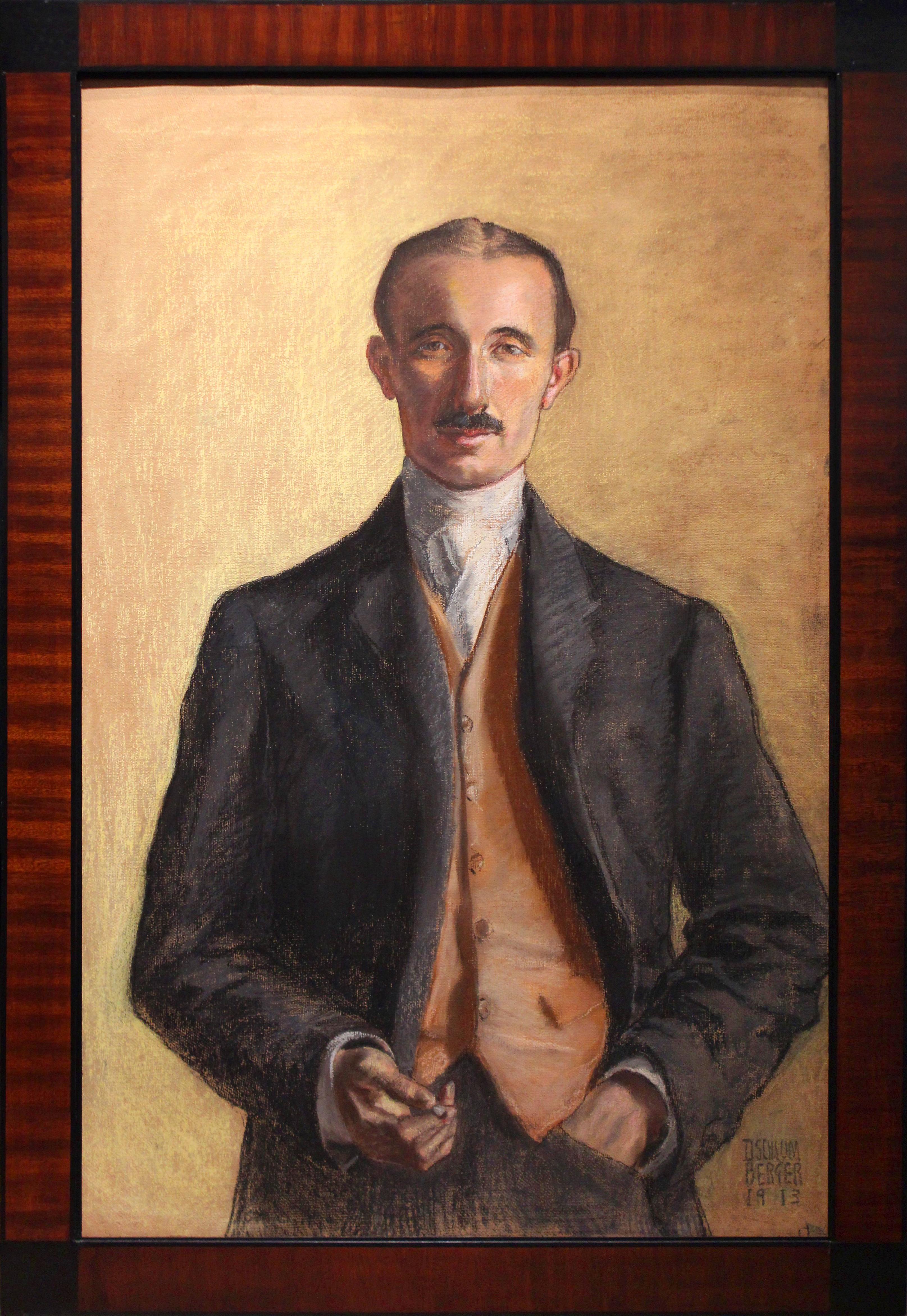 Figurative Painting Unknown - Portrait de Daniel Schlumberger à l'âge de 34 ans
