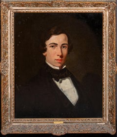 Antique Portrait Of David Lyon Junior (1794-1842), early 19th Century   English School