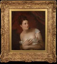 Vintage Portrait Of Disrobed Woman, 18th 19th Century  French School  18th 19th Century 