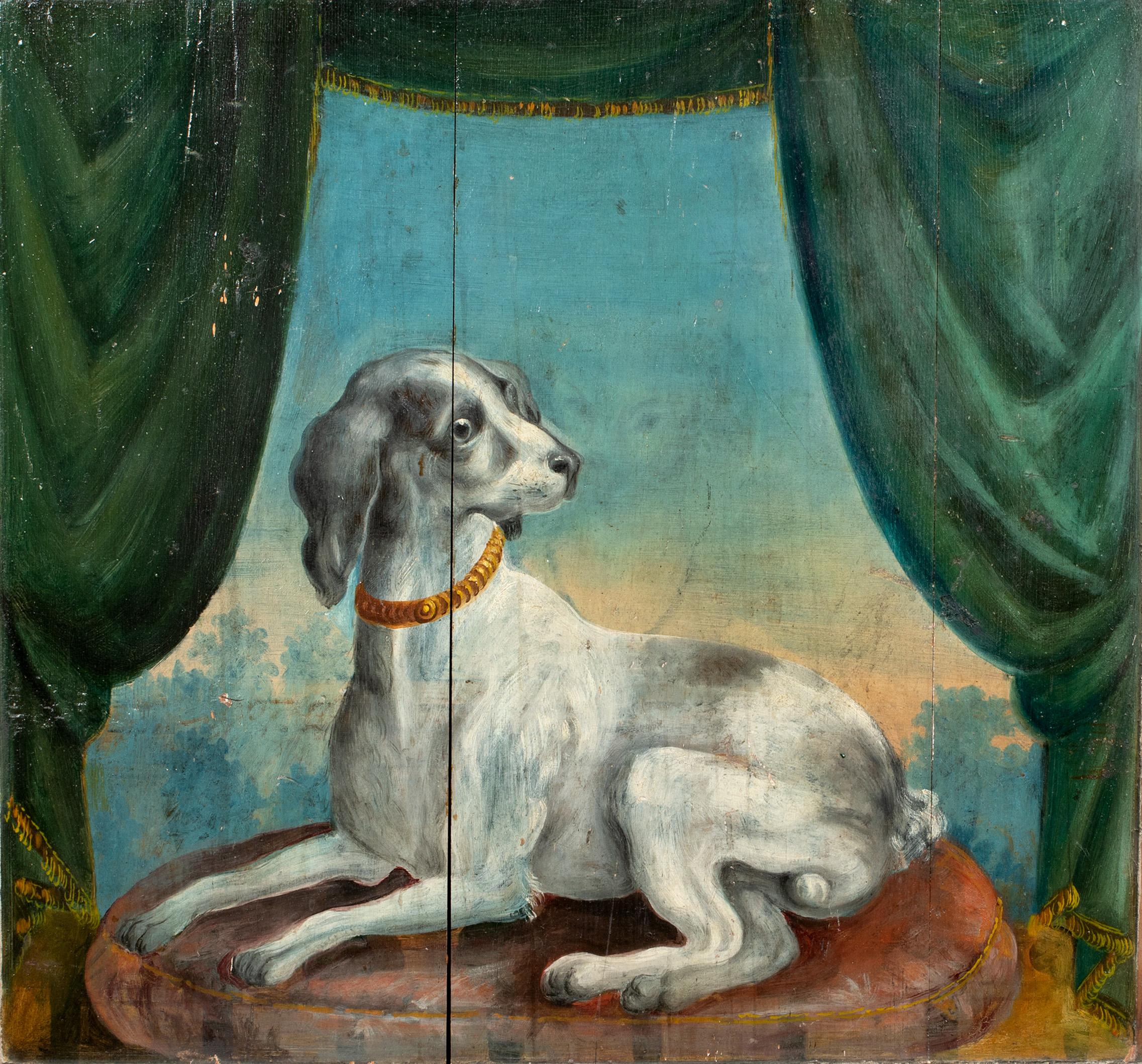 Unknown Portrait Painting - Portrait Of Dog, 17th Century 