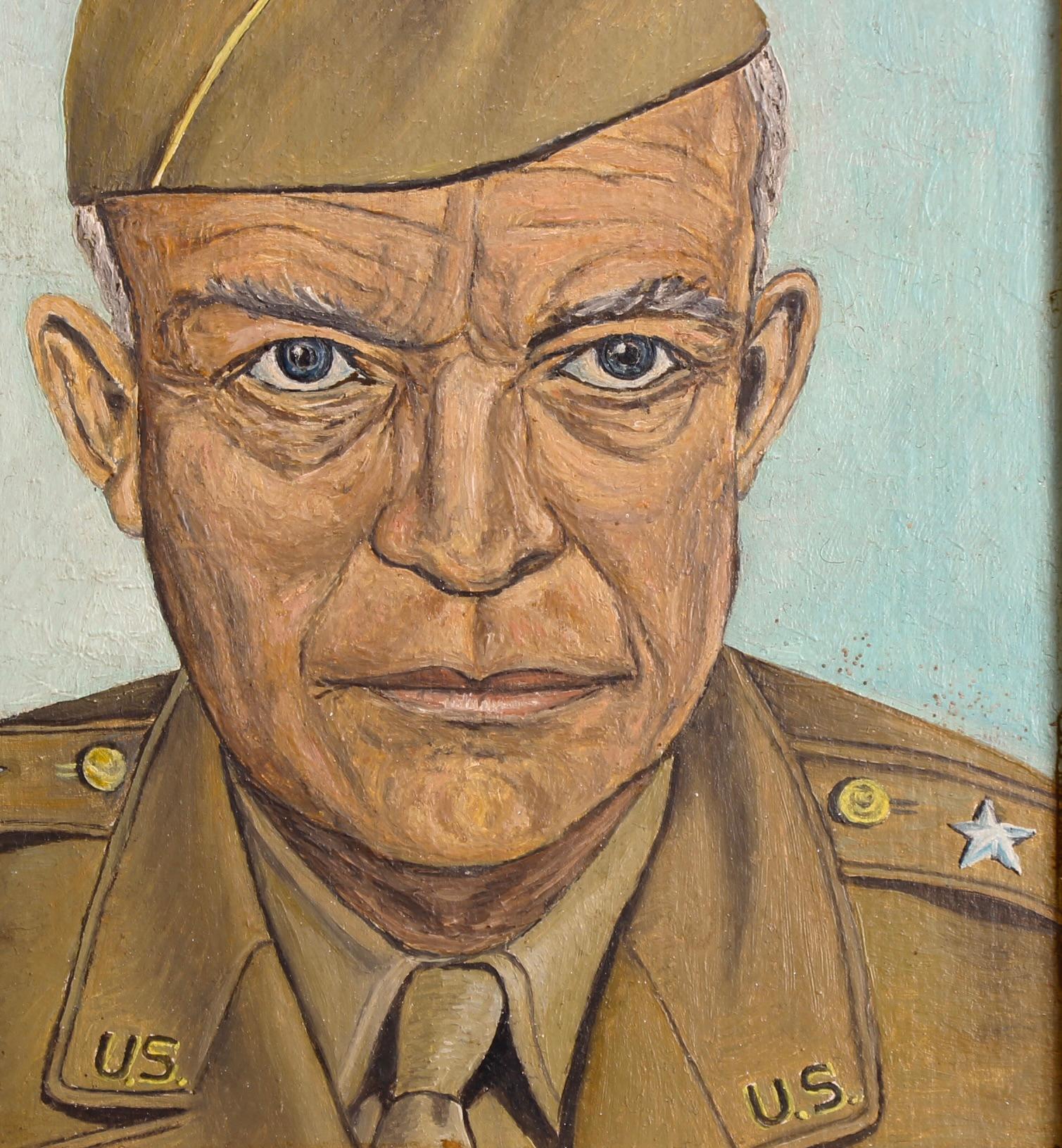 Ritratto di Dwight D. Eisenhower - Scuola francese in vendita 2