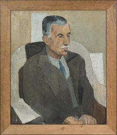 "Portrait of Edgidio Scalella" 1930s Oil