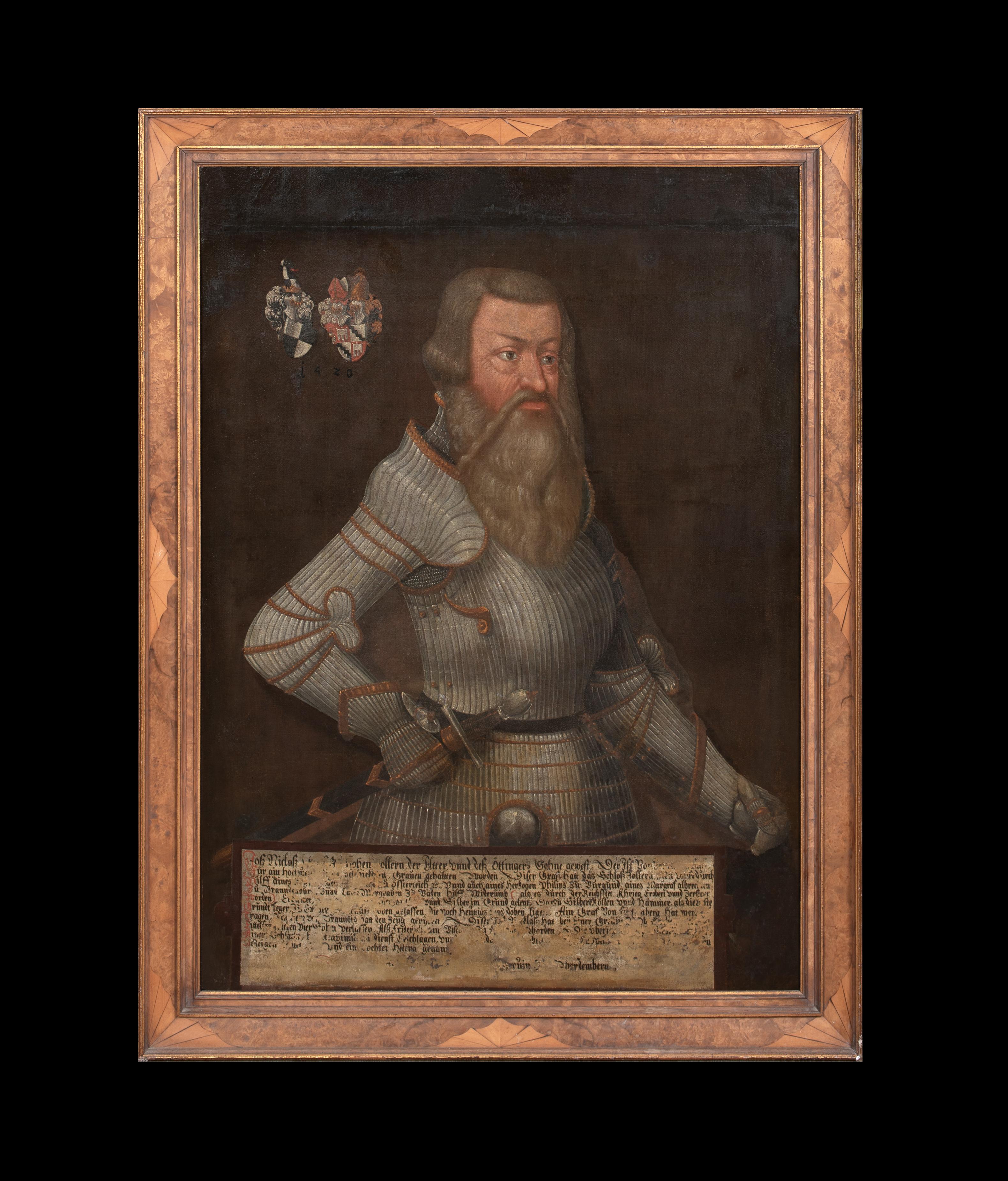 Portrait Of Eitel Friedrich II, Count of Hohenzollern (1452-1512), 16th Century - Painting by Unknown