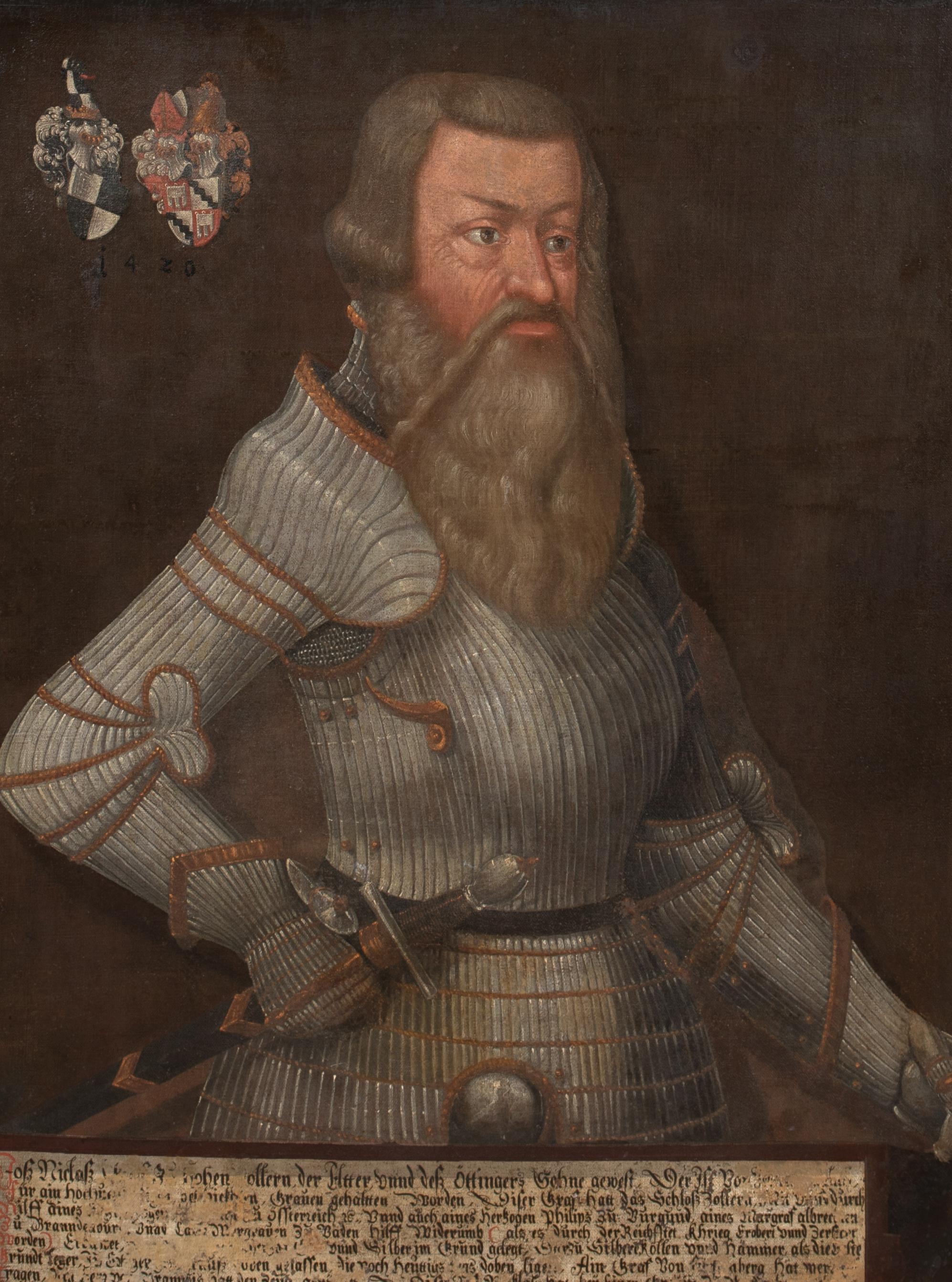 Portrait Of Eitel Friedrich II, Count of Hohenzollern (1452-1512), 16th Century For Sale 1