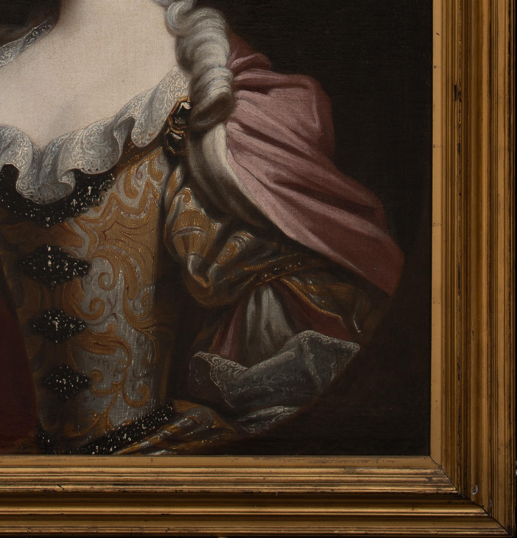 Porträt von Elisasbetta Farnese (1692-1766), Königin von Spanien, 18. Jahrhundert

Schule von Giovanni Maria Dellepiane (1660-1745)

Großes Porträt von Elisasbetta Farnese (1692-1766), Königin von Spanien, Ehefrau von König Phillip V., Öl auf