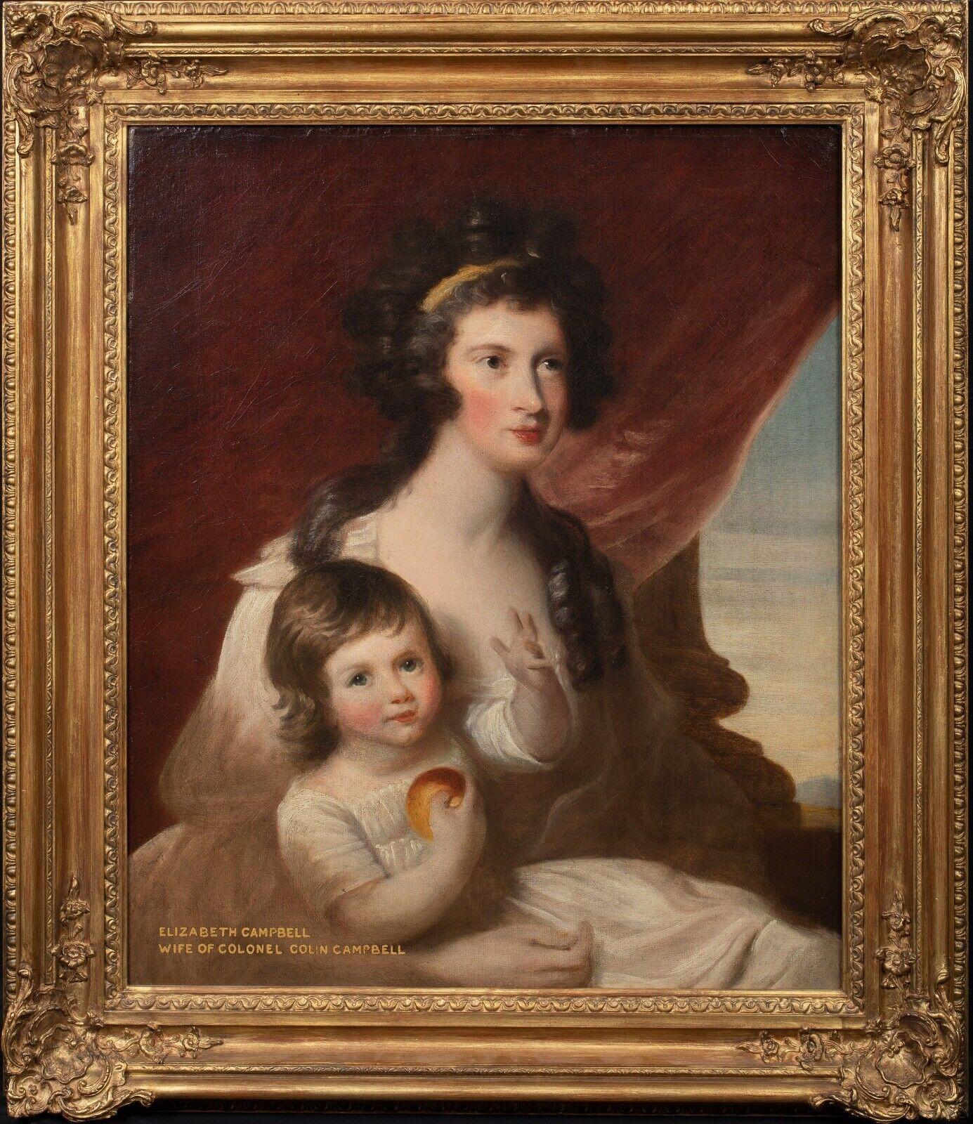 Portrait Of Elizabeth Campbell & Daughter, Wife Of Colonel Colin Campbell