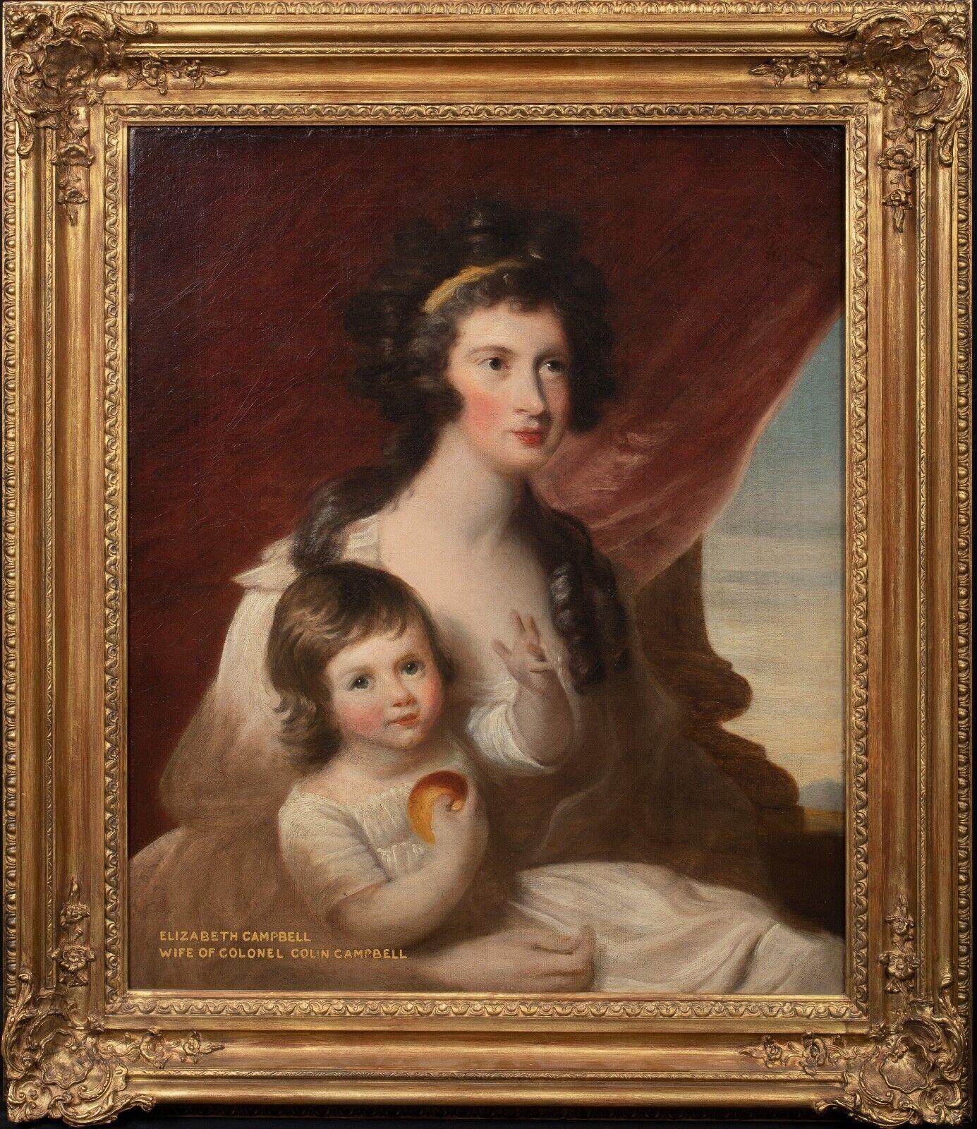 Porträt von Elizabeth Campbell und Tochter, Ehefrau des Colonel Colin Campbell