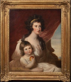 Portrait Of Elizabeth Campbell & Daughter, Wife Of Colonel Colin Campbell