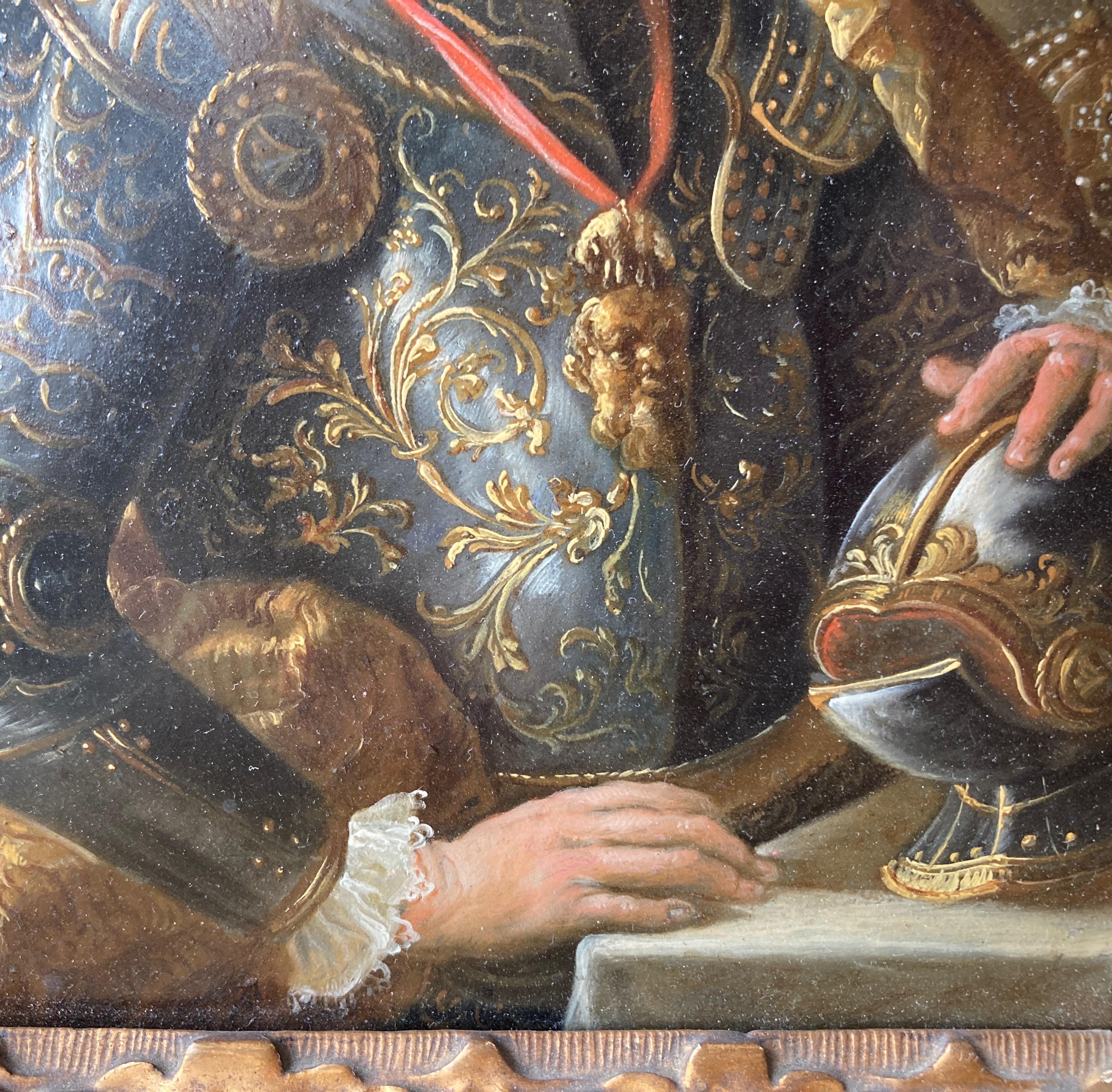 Unknown artist
Prague School
Portrait of Emperor Ferdinand I. (1503-1564)
16th century
Oil on copper, 21,3 x 16,8 cm
Provenance:
Private collection, Pennsylvania, until 2016
This work by an unknown artist is a semi-portrait in predominantly