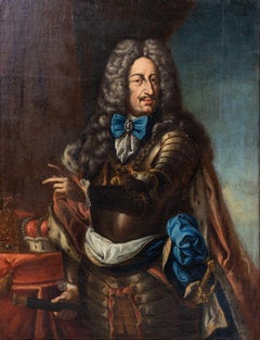 Antique Portrait of Emperor Leopold I of Habsburg, Unknown Master, 17th Century