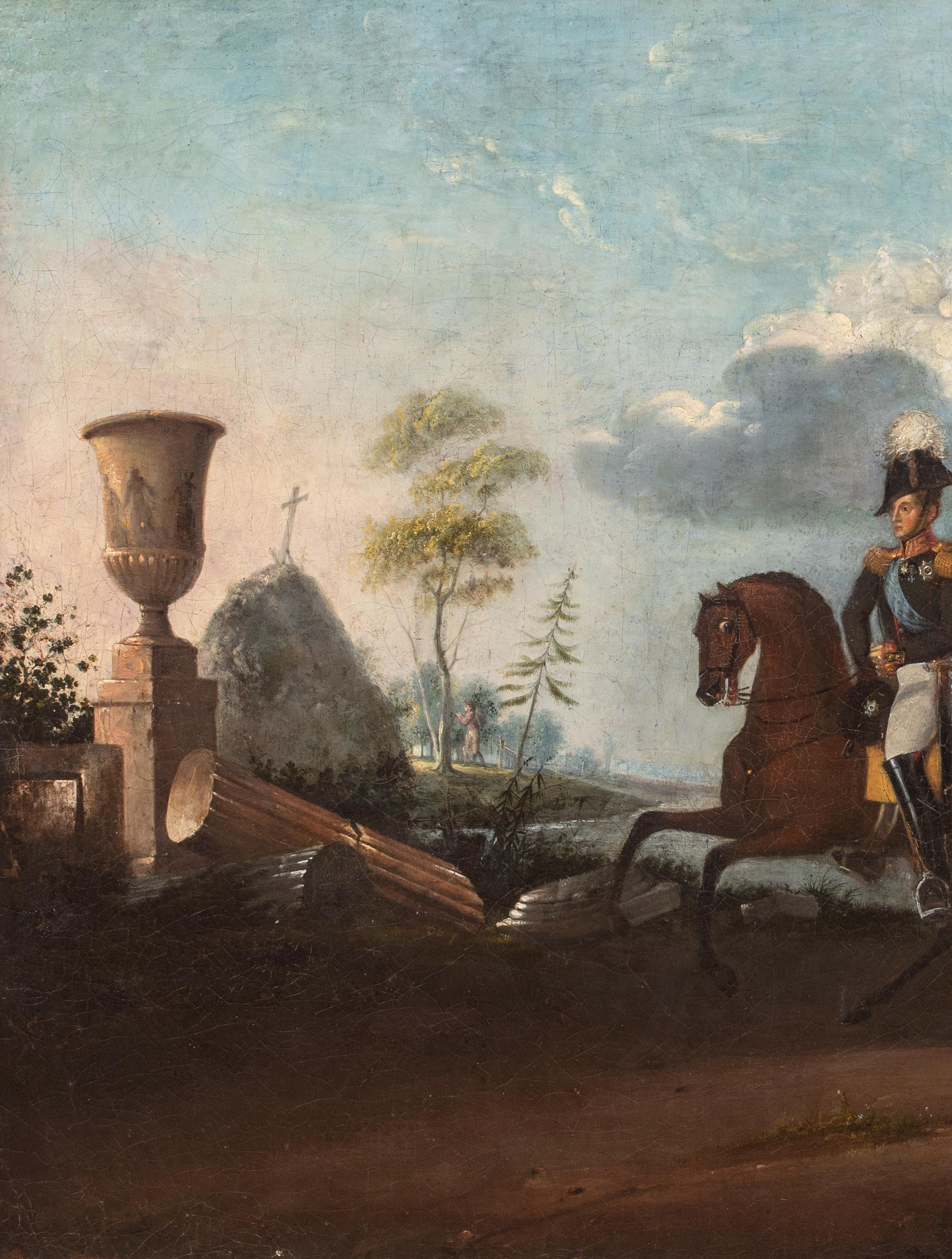 Ritratto dell'imperatore Nicola I di Russia (1796-1855) a cavallo, XIX secolo in vendita 6