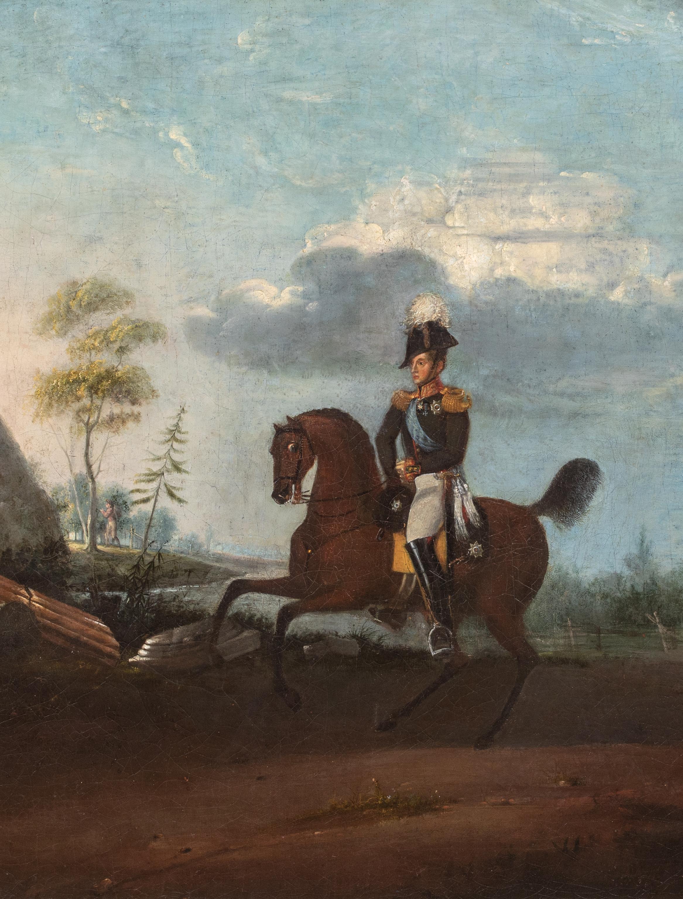 Ritratto dell'imperatore Nicola I di Russia (1796-1855) a cavallo, XIX secolo in vendita 3