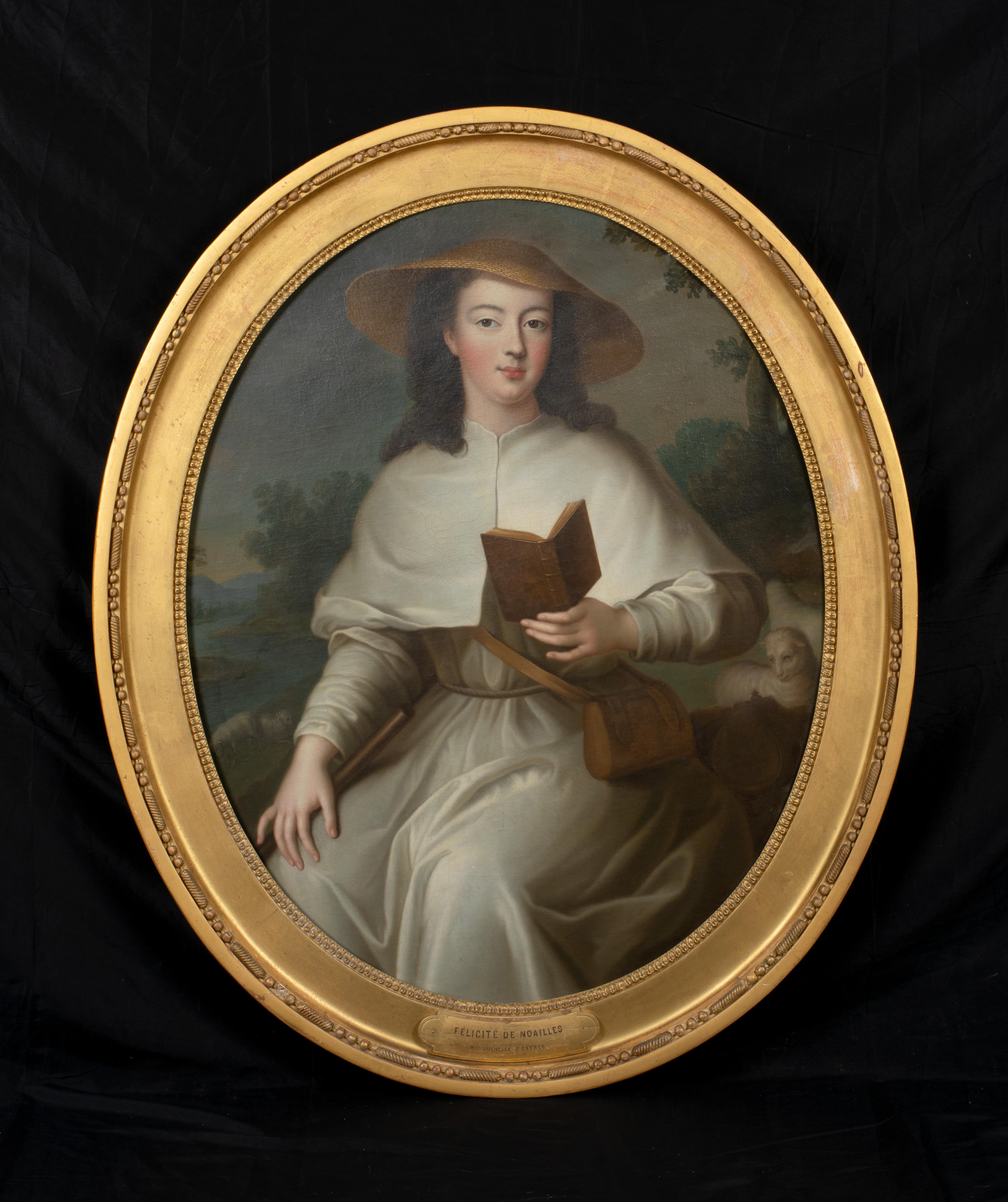 Portrait Of Félicité de Noailles, Duchesse d'Estrées (1683-1745) - Painting by Unknown