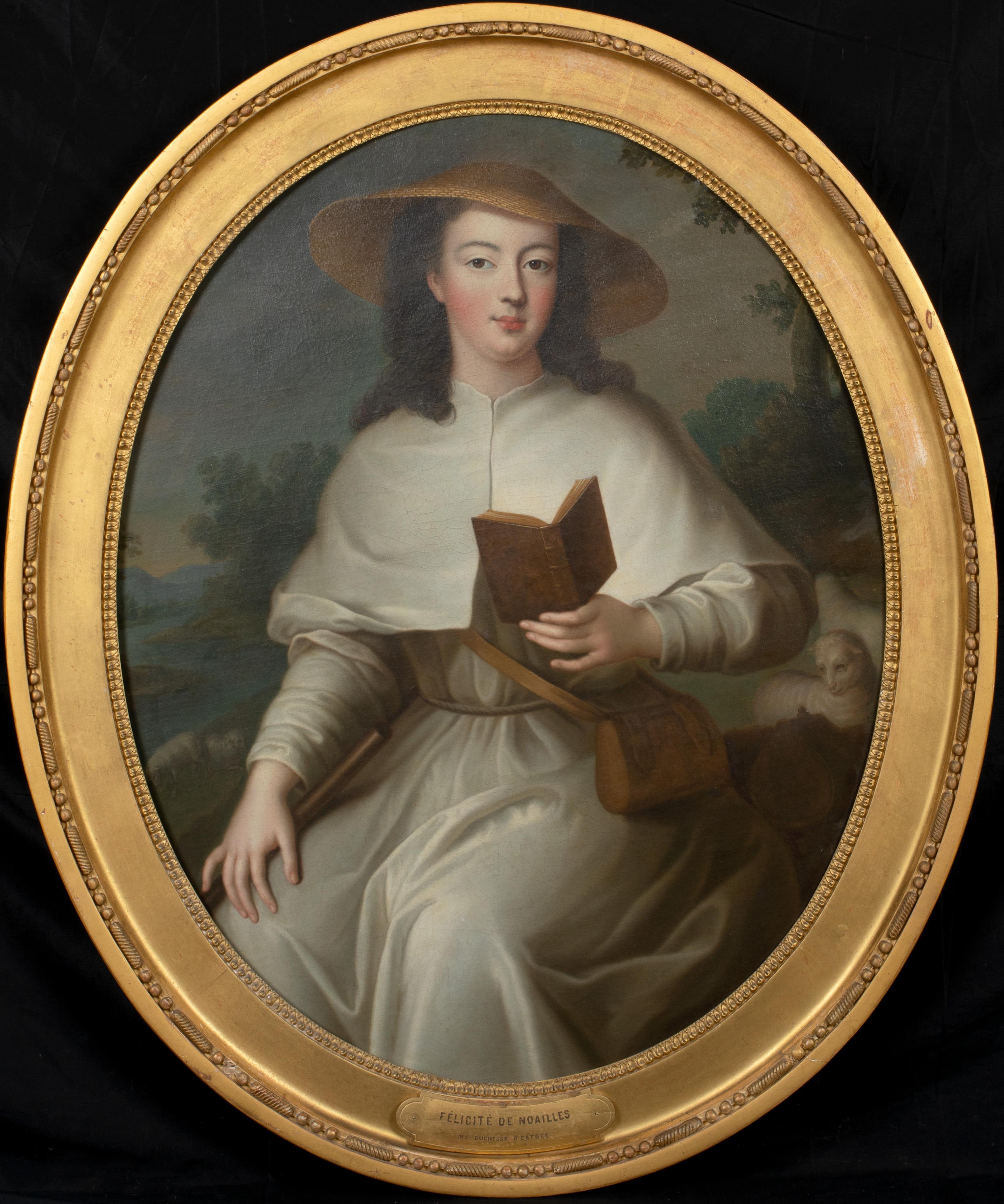 Unknown Portrait Painting - Portrait Of Félicité de Noailles, Duchesse d'Estrées (1683-1745)