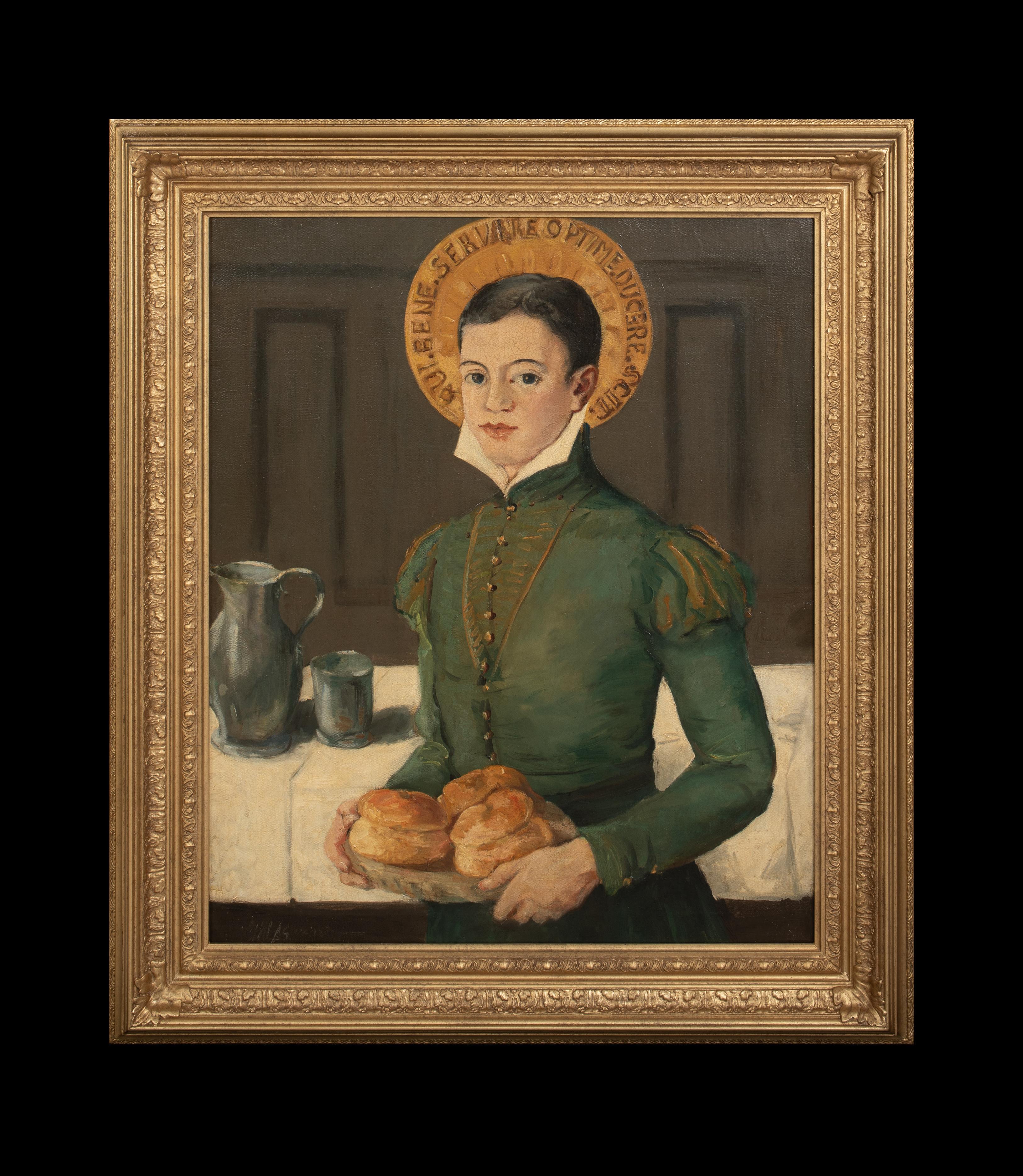 Portrait Of Ferdinando I De Medici, Grand Duke of Tuscany, Serving Bread   - Painting by Unknown