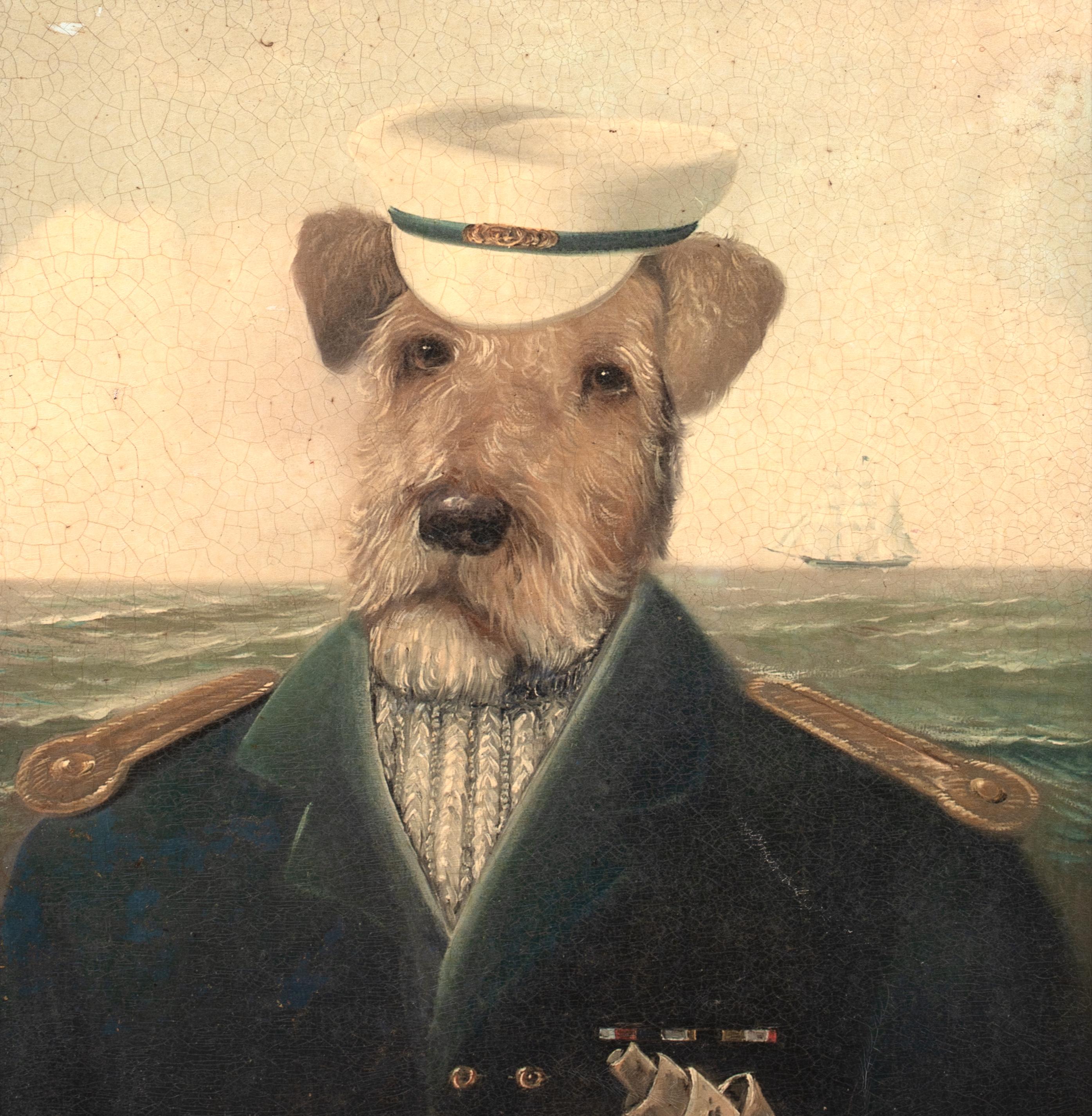 Ritratto di Fox Terrier come capitano di mare, inizio 20° secolo 2