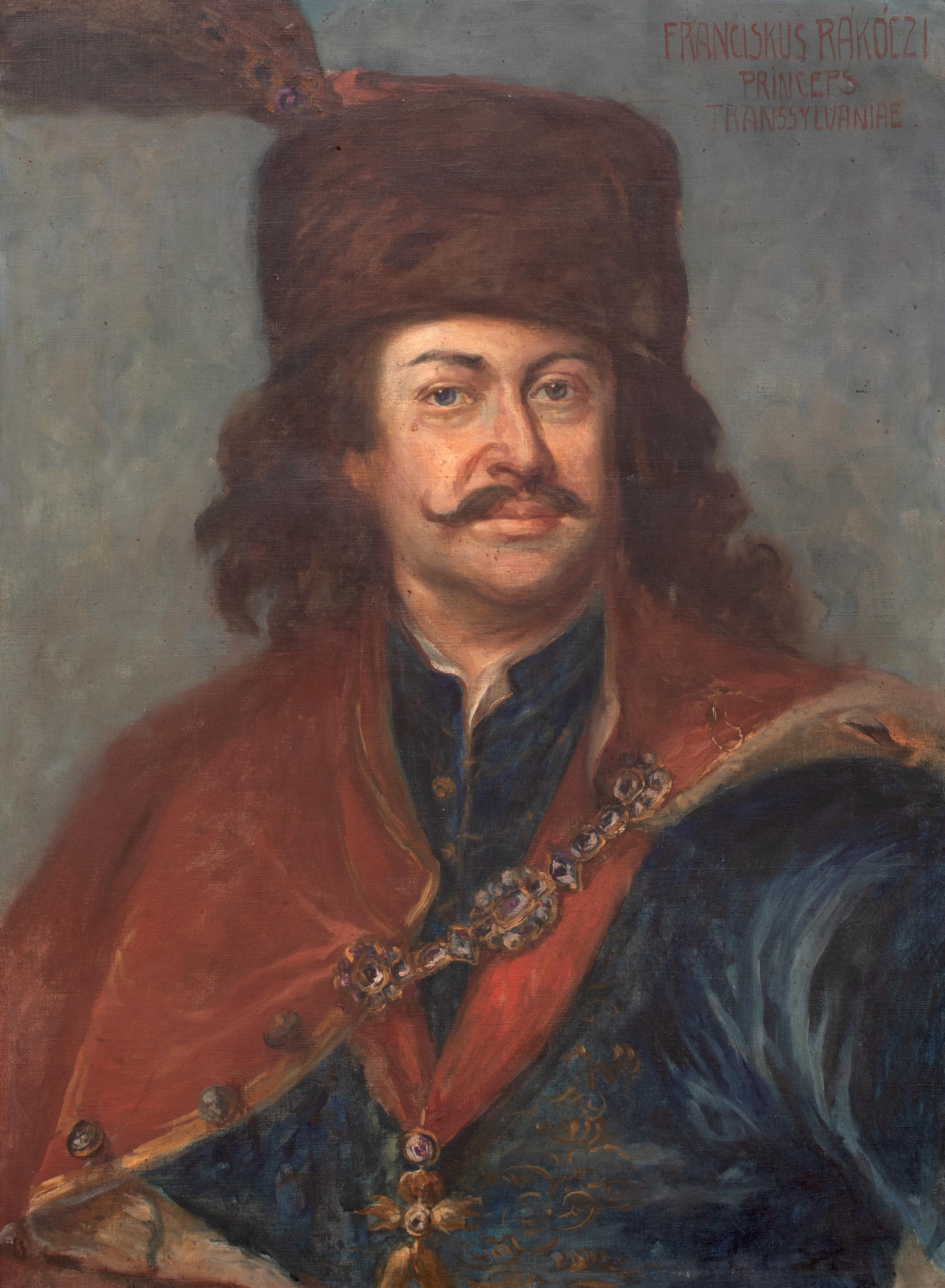 Portrait de François II Rákóczi Prince de Transylvanie (1676-1735) - Noir Portrait Painting par Unknown