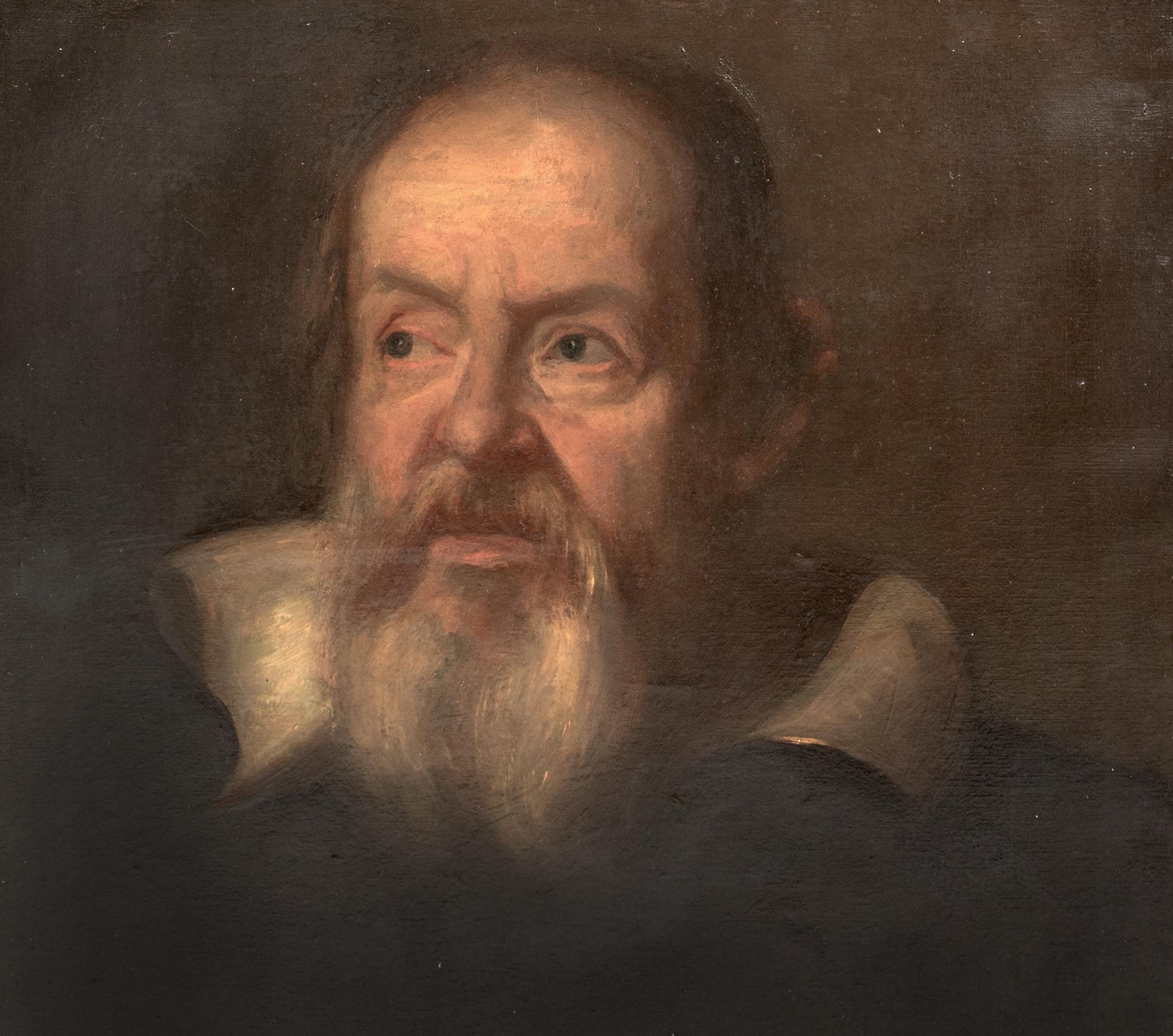 Portrait de Galilei (1564-1642)  École italienne  Grand modèle du 17e siècle 2