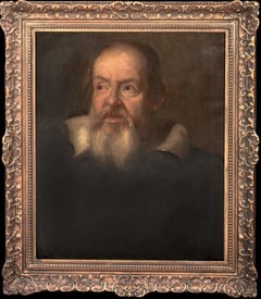 Porträt von Galileo Galilei (1564-1642) Italienische Schule Großes 17. Jahrhundert