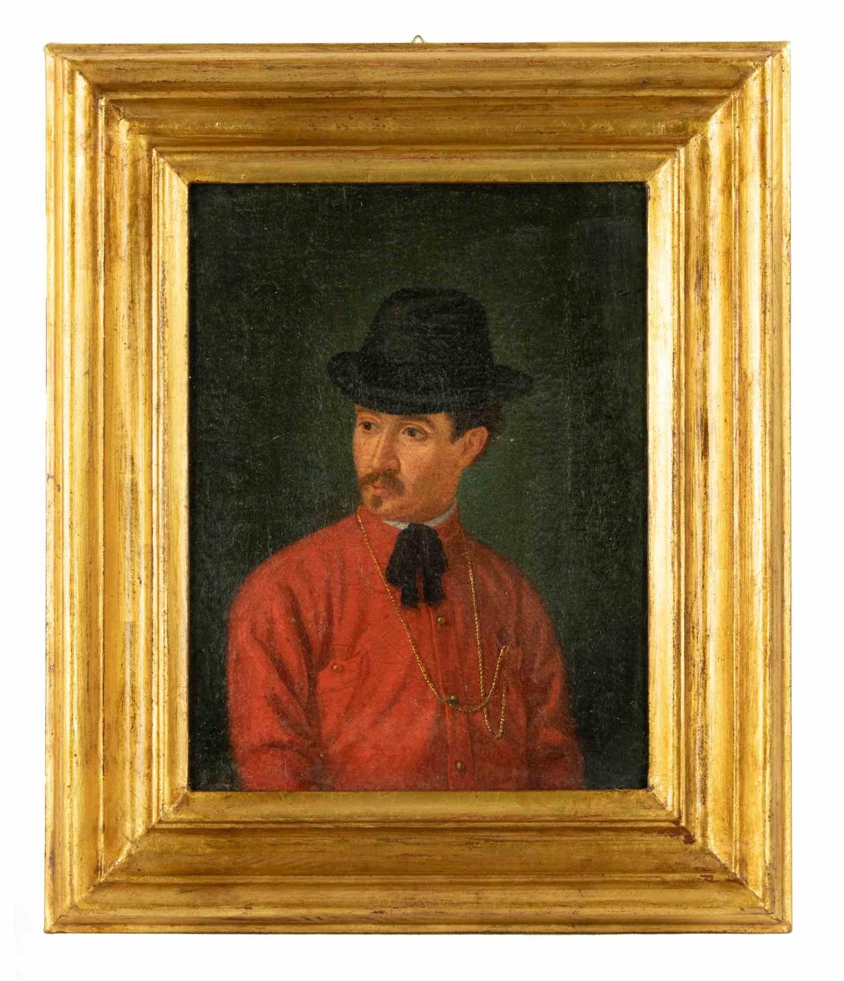 Unknown Portrait Painting - Portrait of Garibaldinian Soldier - Oil Painting - 19th Century