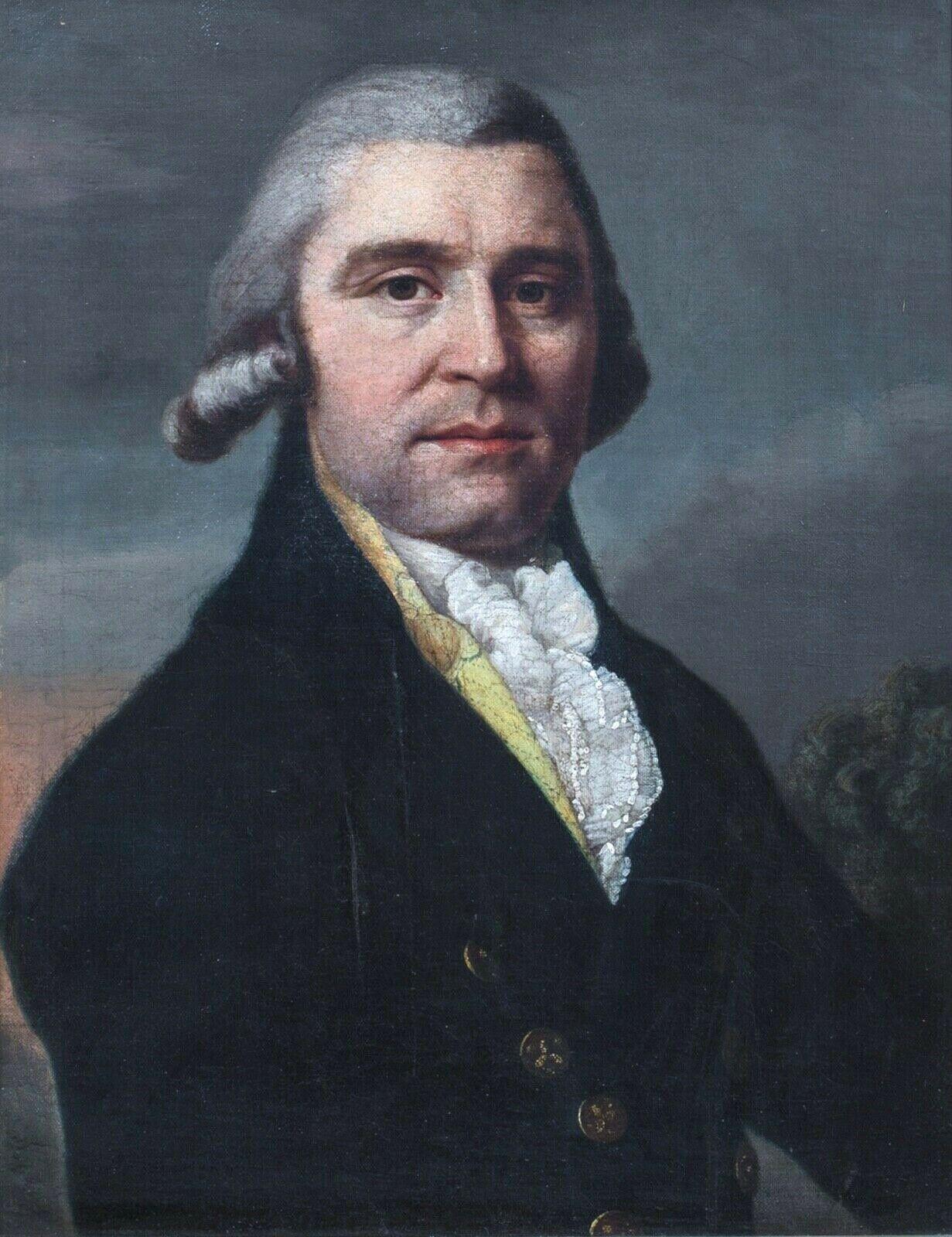 Portrait Of Gentleman, reputed to by Samuel Adams (1722-1803), 18th Century  - Painting by Unknown