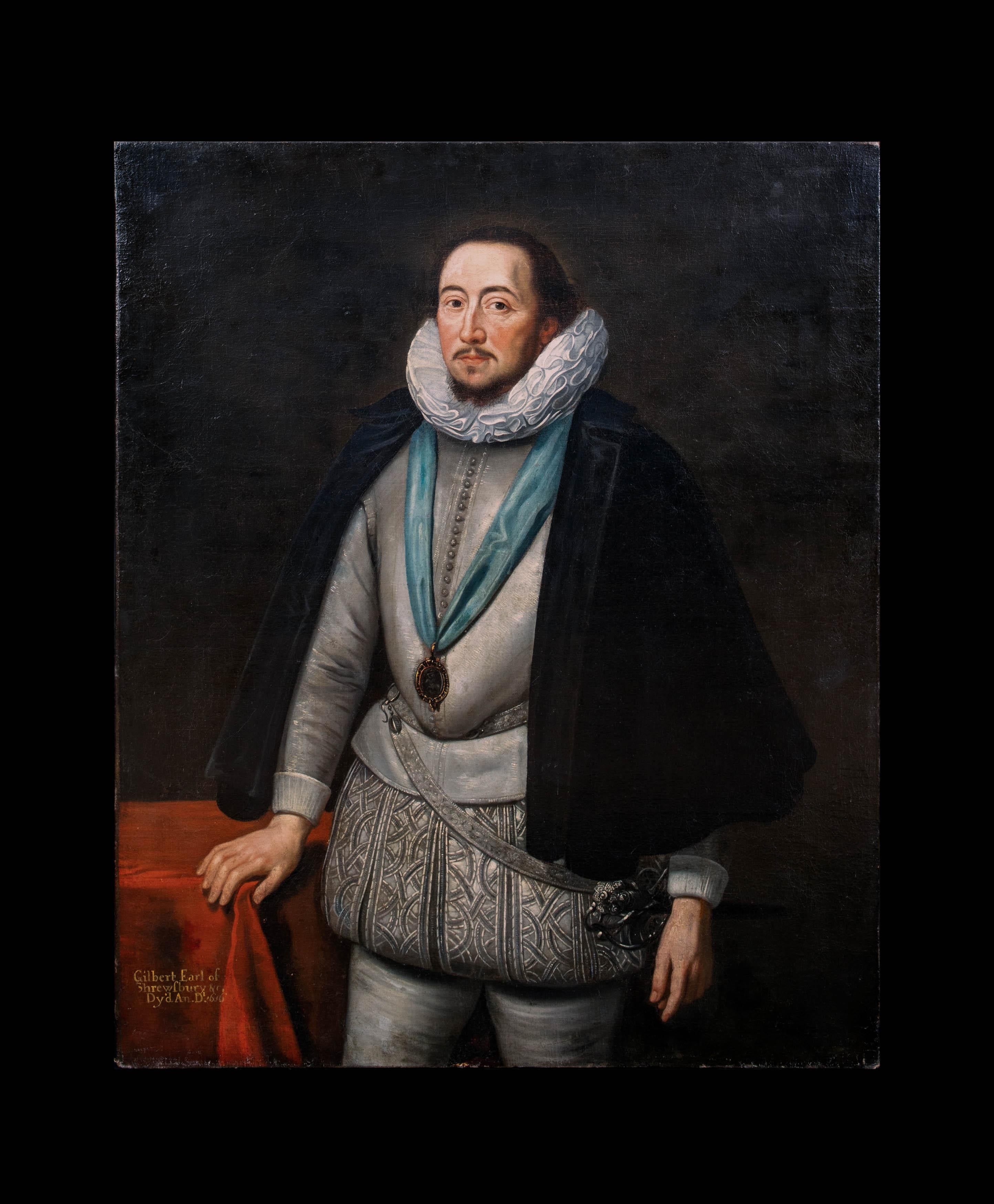 Portrait Of Gilbert Talbot 7th Earl of Shrewsbury (1552-1616), 16th Century  - Painting by Unknown
