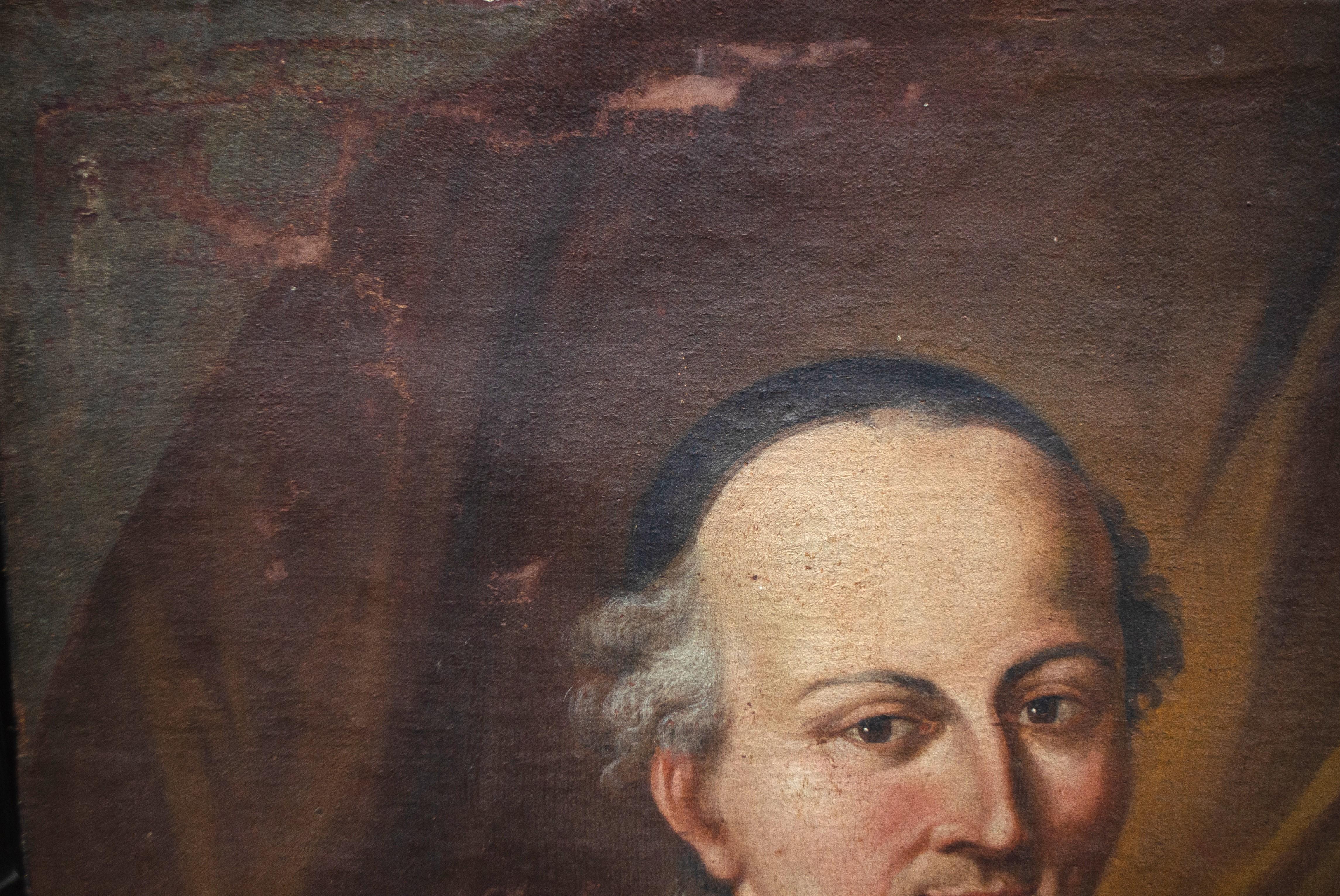 Portrait of Giovanni Morosini (1719 - 1789), Italian school.  Late 18th century - Painting by Unknown