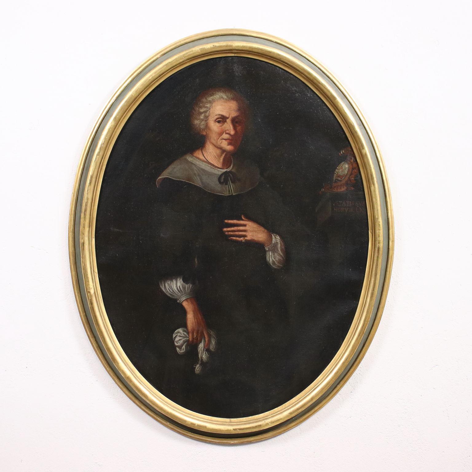 Unknown Portrait Painting - Portrait of Giulia Barcaioli, 1600s, oil on cavas