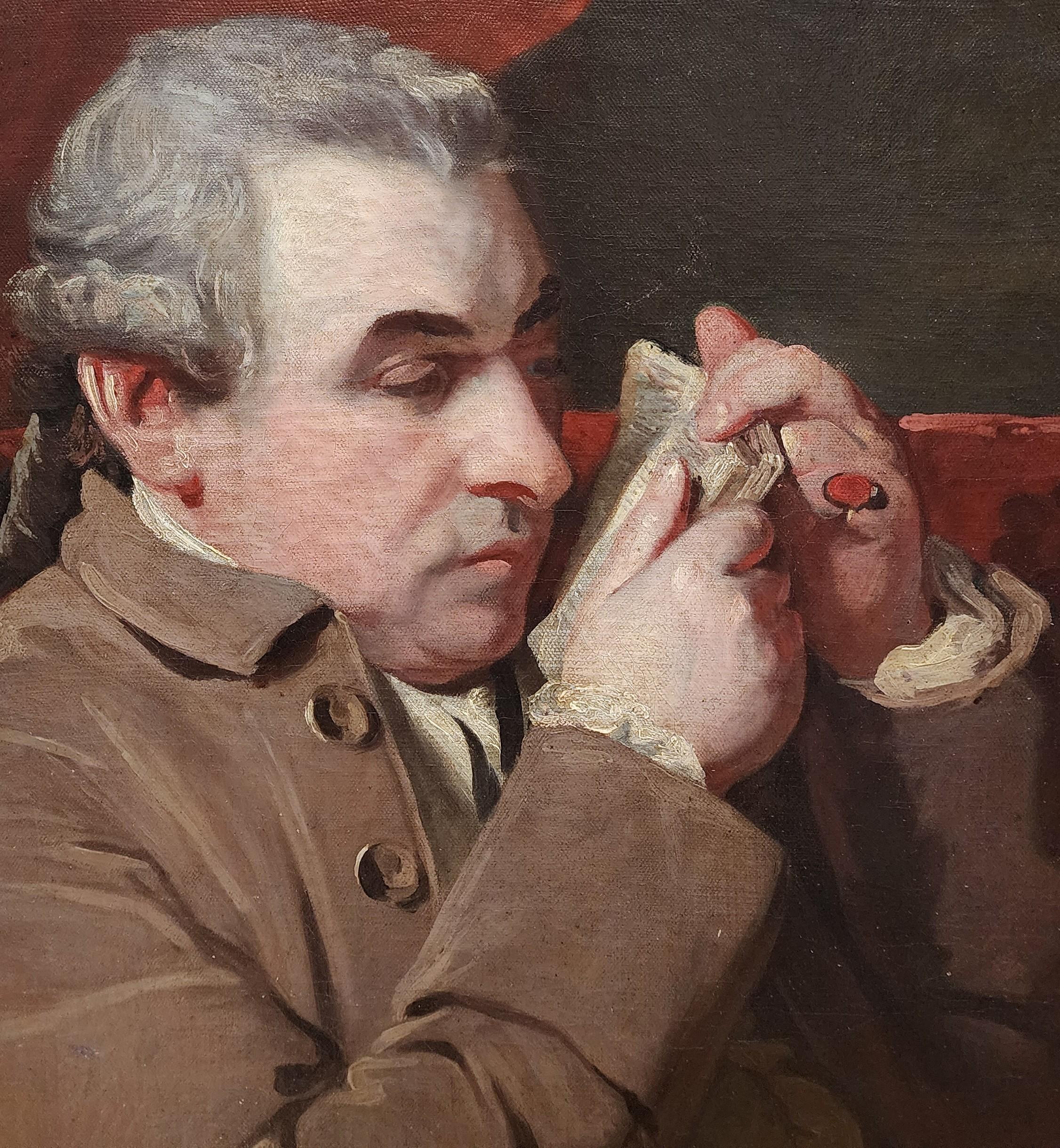 Porträt von Giuseppe Baretti, spätes 18. Jahrhundert, nach Sir Joshua Reynolds – Painting von Unknown