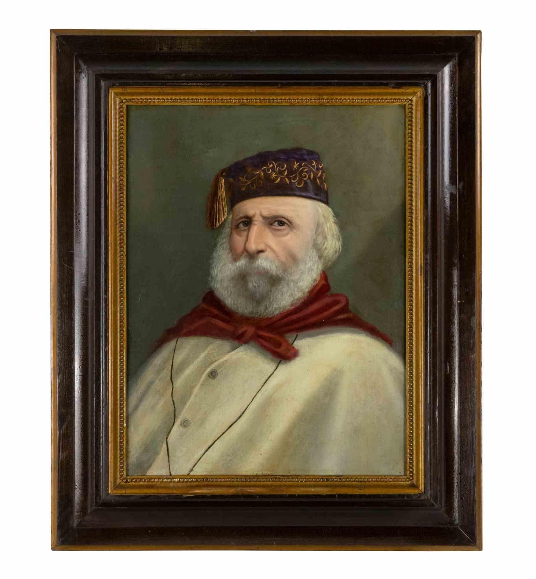 Unknown Portrait Painting - Portrait of Giuseppe Garibaldi - Oil Paint - 19th Century