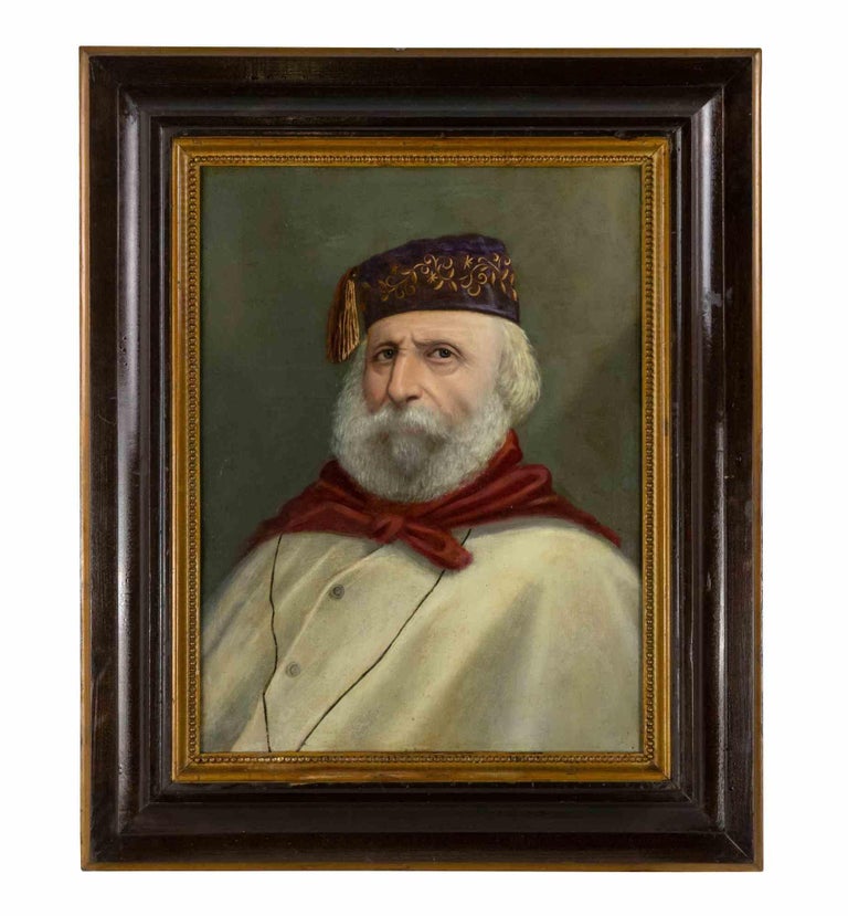 Unknown Portrait of Giuseppe Garibaldi Oil Paint 19th Century For