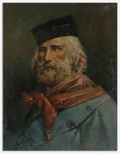 Portrait of Giuseppe Garibaldi - Oil Painting - 1880