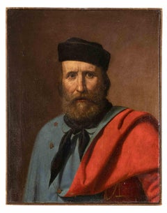 Porträt von Giuseppe Garibaldi – Ölgemälde – Ende des 19. Jahrhunderts