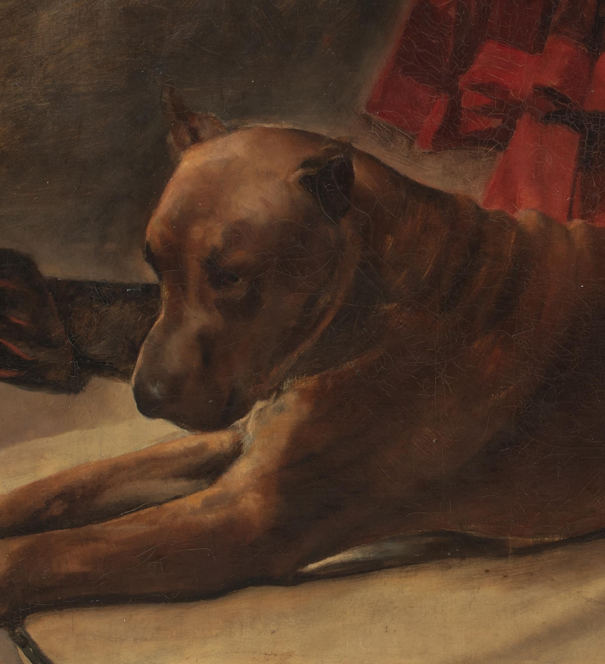 Porträt einer Dogge „Achilles“, 19. Jahrhundert  von Joseph DIERICKX im Angebot 6