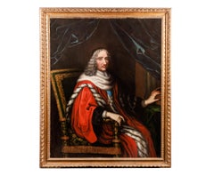 Portrait of Jean-Antoine de Mesmes (Prémier Président), Oil on Canvas Painting