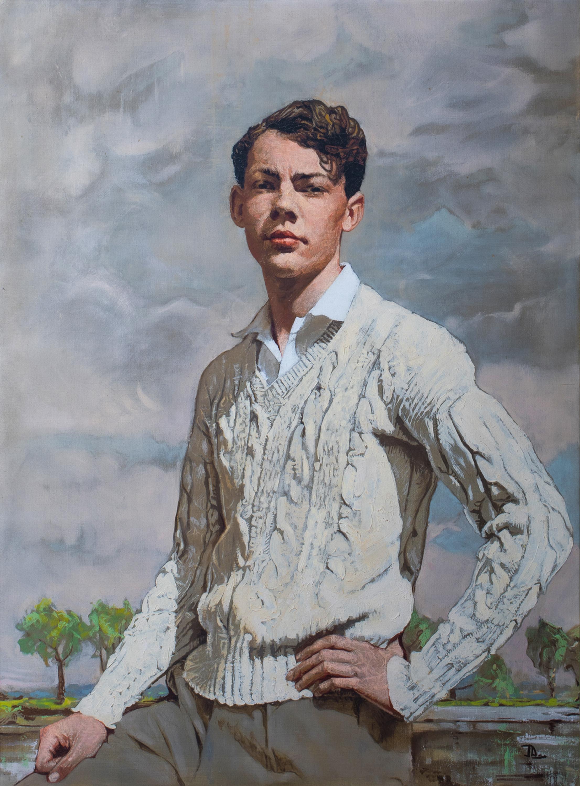 Unknown Portrait Painting - Portrait Of John Davison, circa 1930 by Thomas Davison