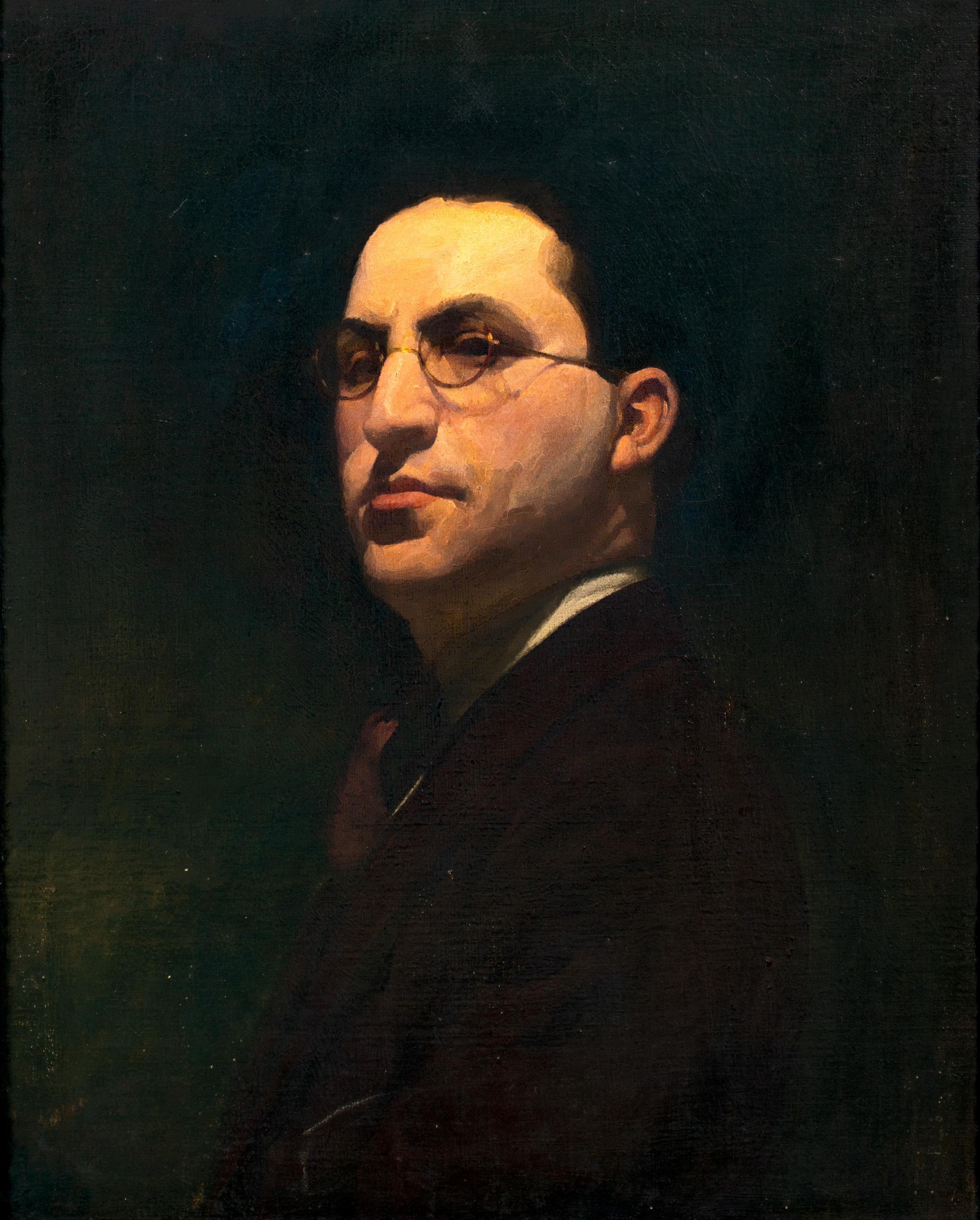 Unknown Figurative Painting - Portrait of John Logie Baird (1888-1946), circa 1920