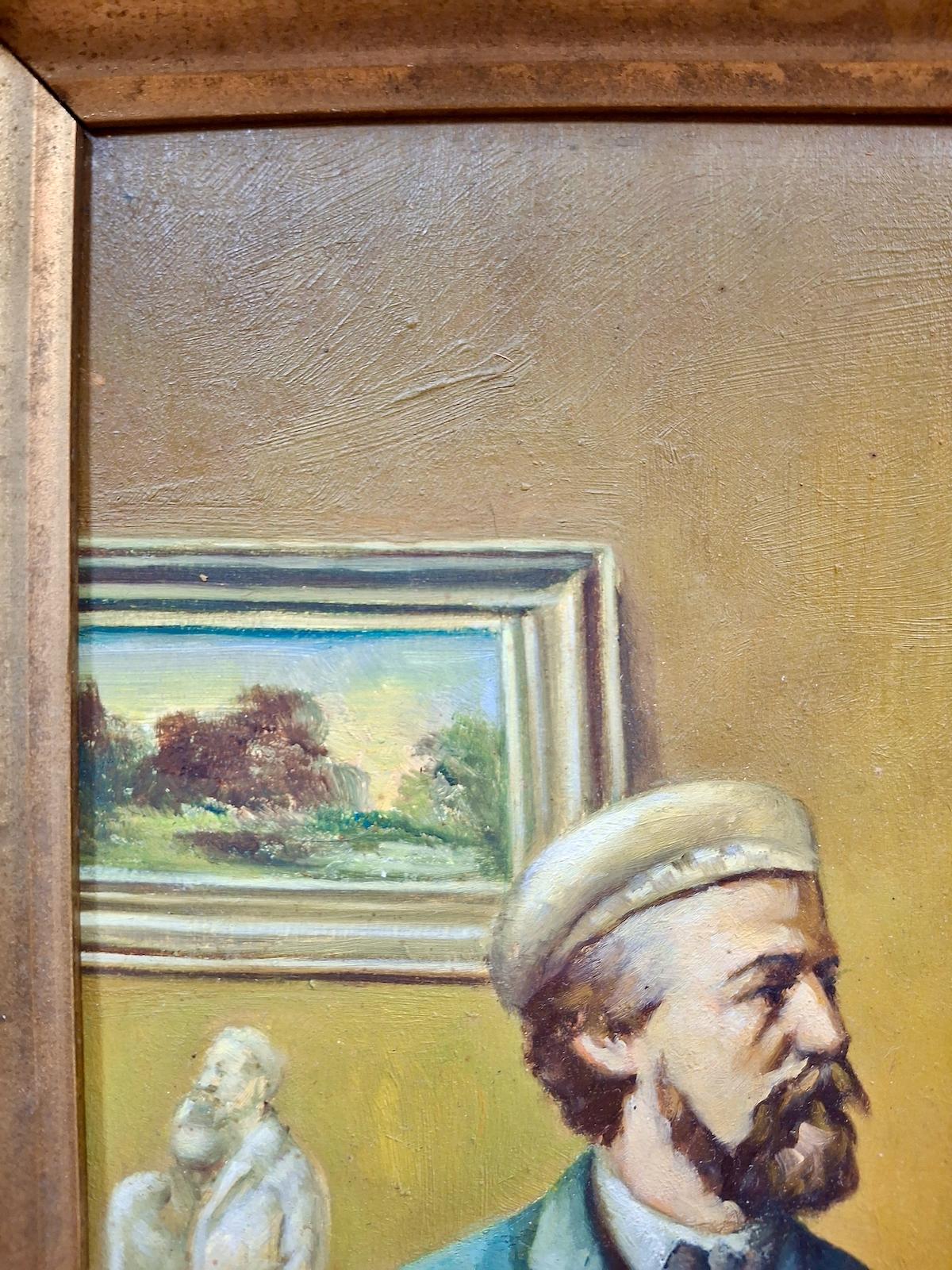 Ritratto di John Rogers, uno scultore per l'uomo comune - Painting di Unknown