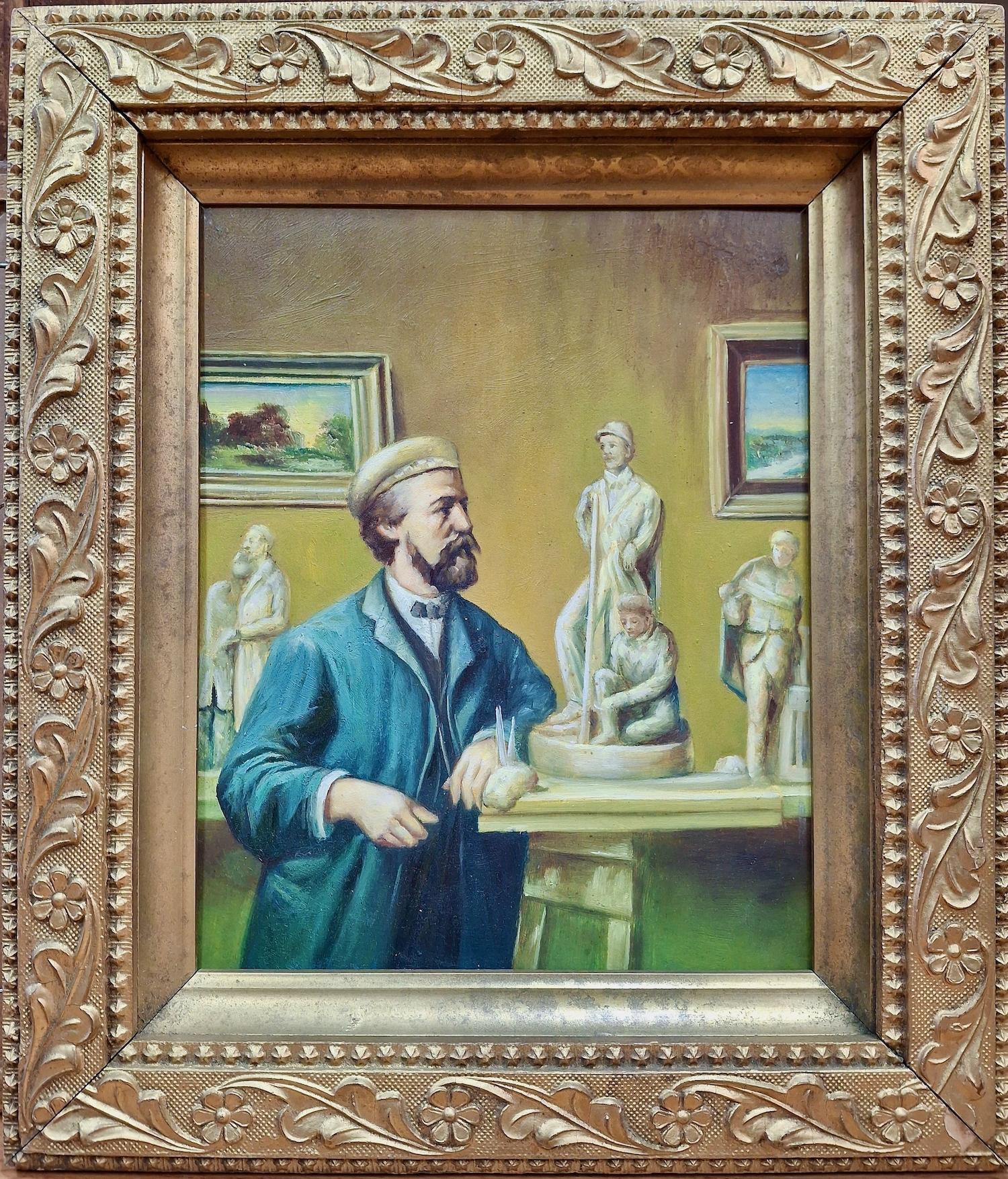 Portrait Painting di Unknown - Ritratto di John Rogers, uno scultore per l'uomo comune