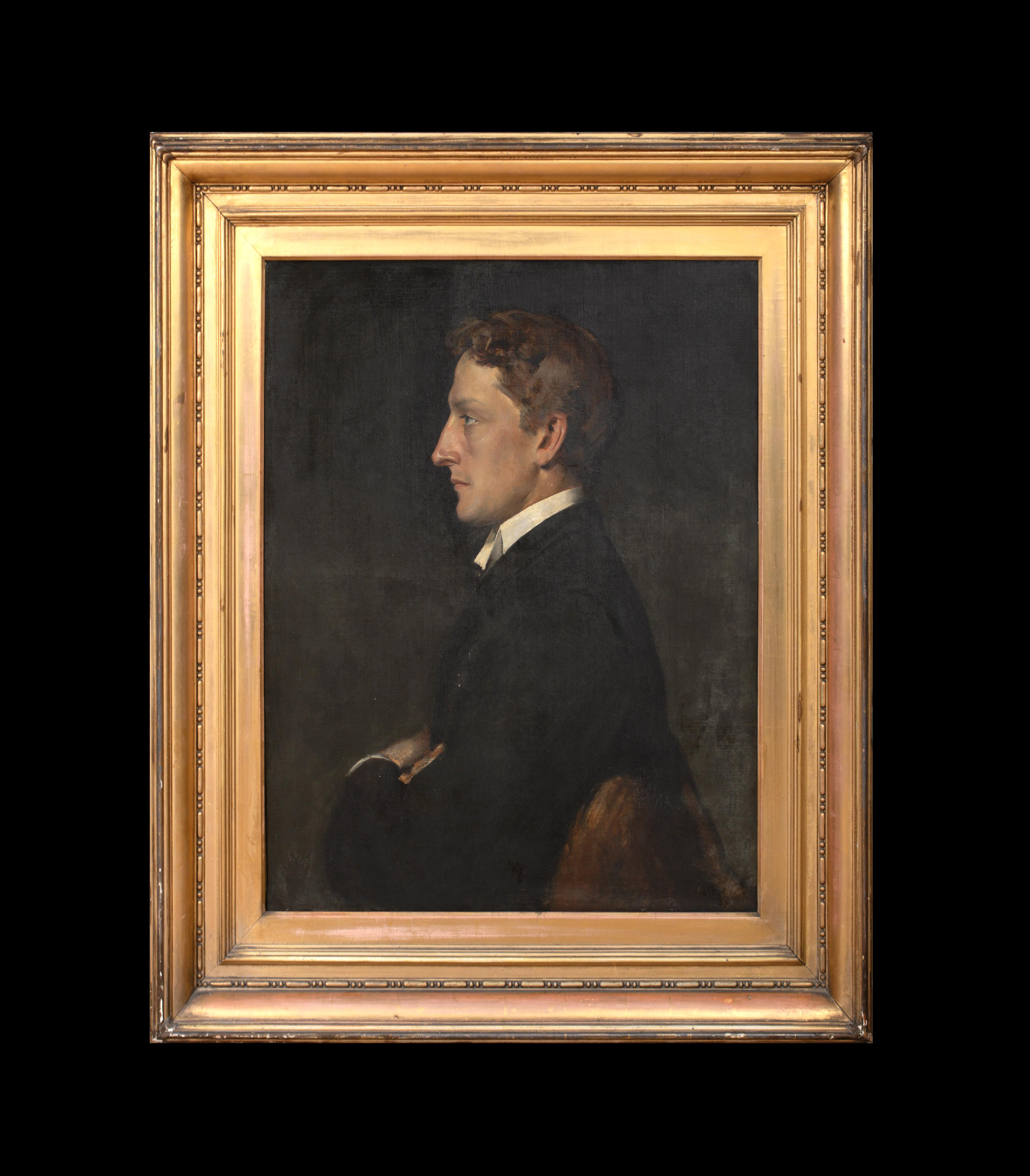 Portrait of Johnston Forbes-Robertson (1853-1937), dated 1886 by Alfred Quinton - Painting by Unknown